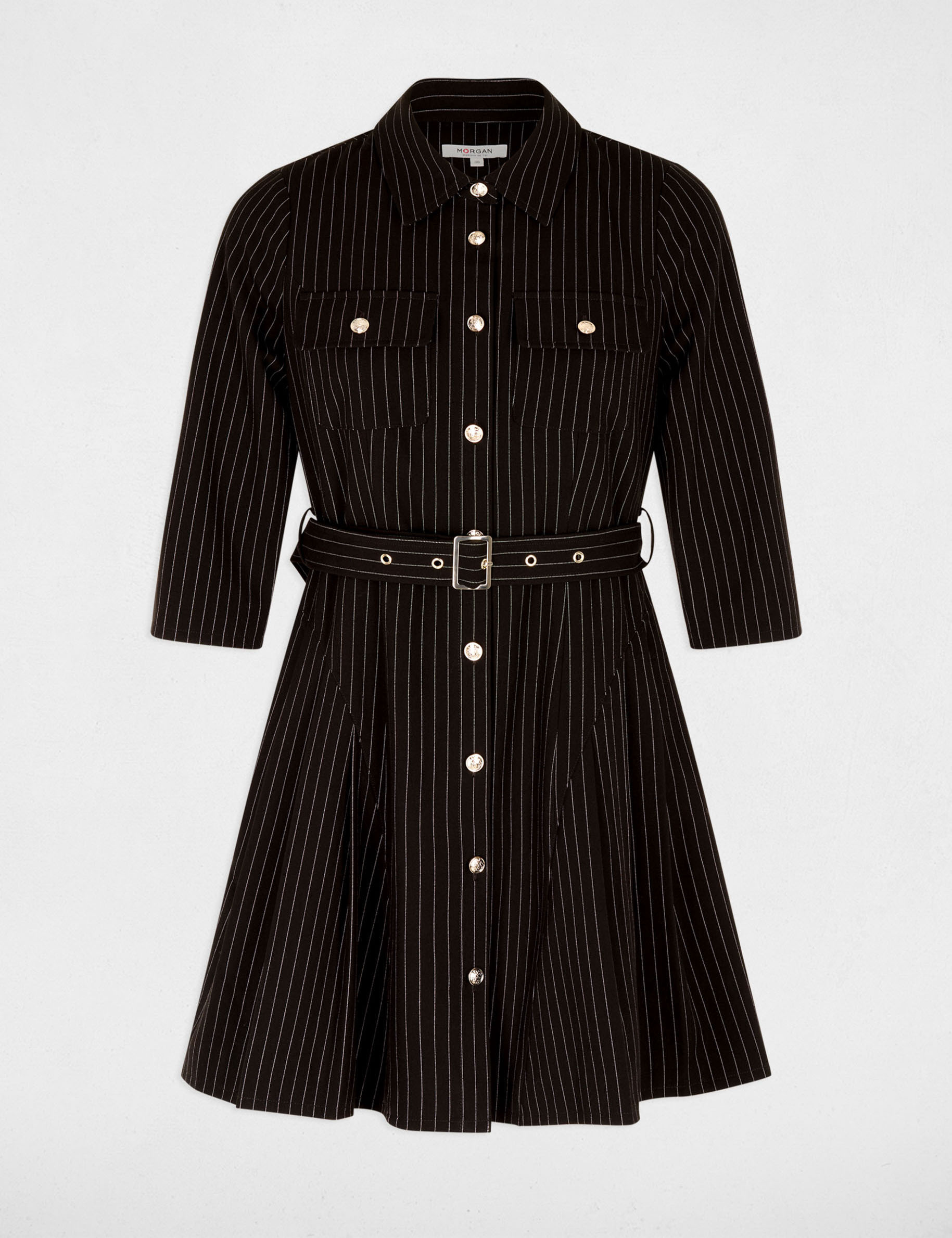Vestido corto ajustado negro mujer
