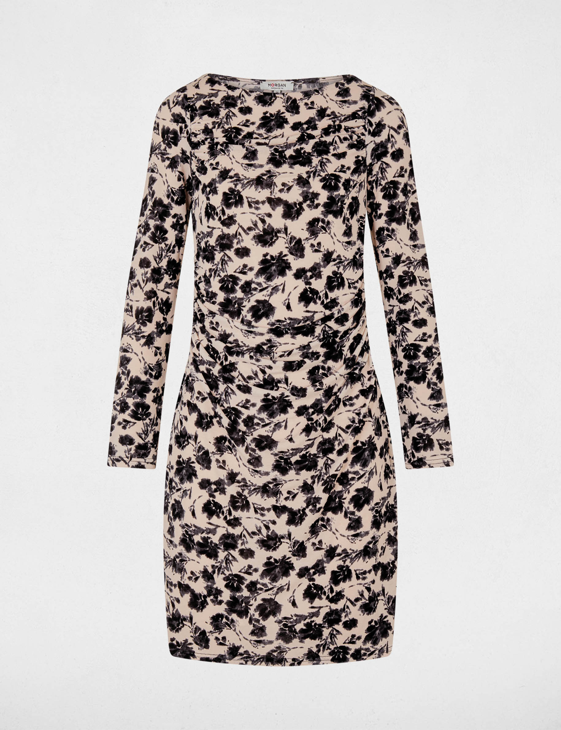 Vestido de punto estampado multicolor mujer
