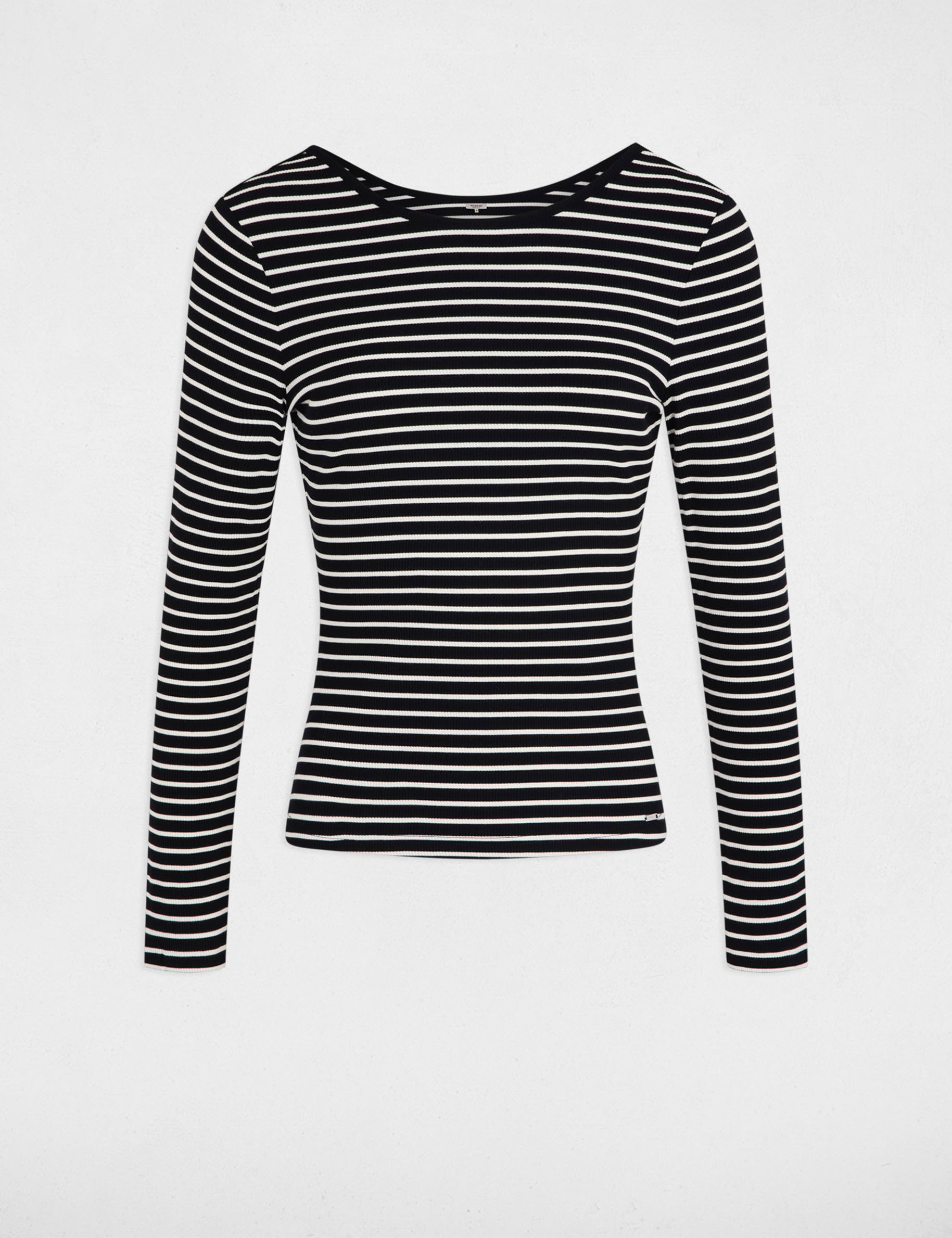 camiseta manga larga rayas negro mujer Camiseta manga larga rayas negro mujer