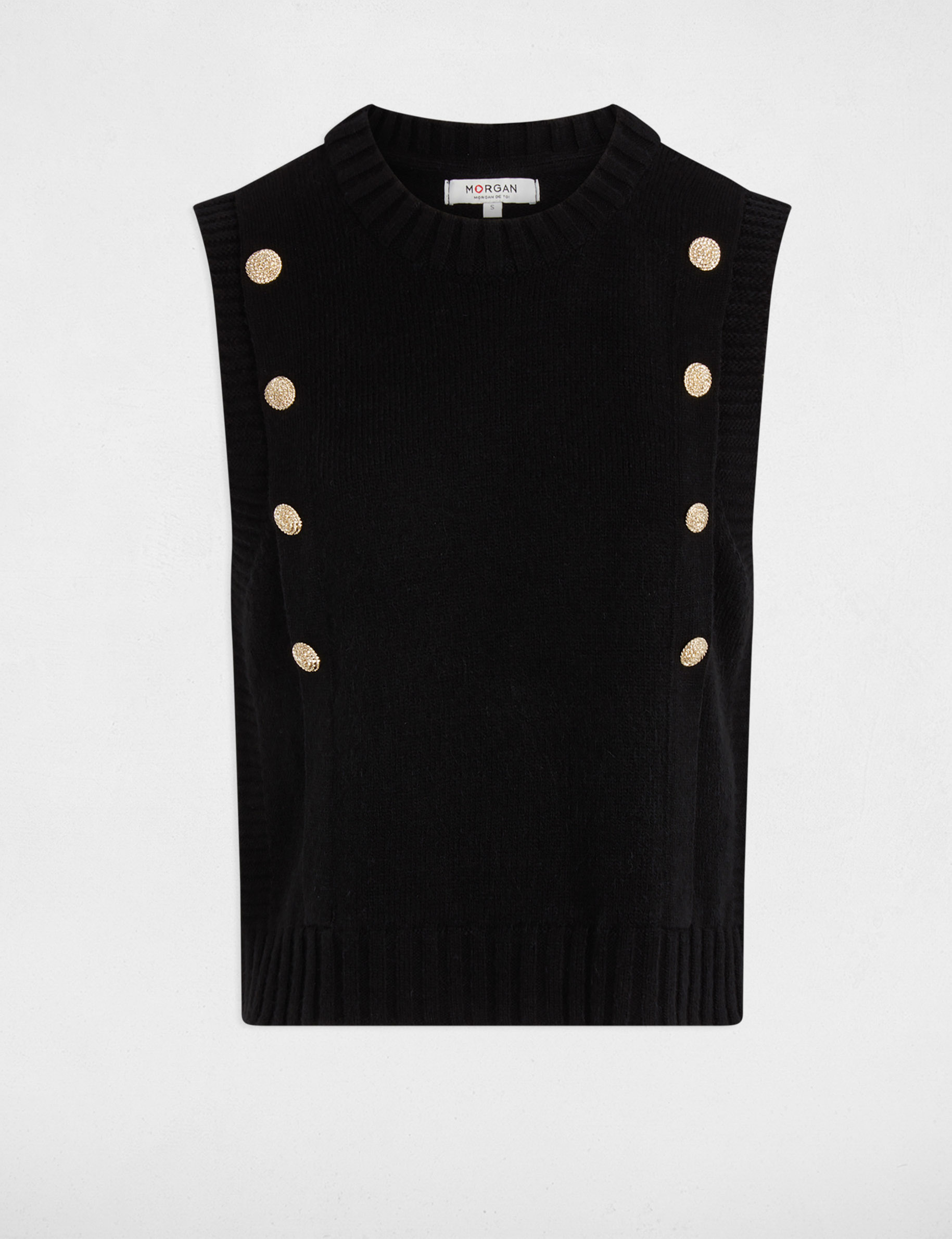 Jersey sin mangas negro mujer