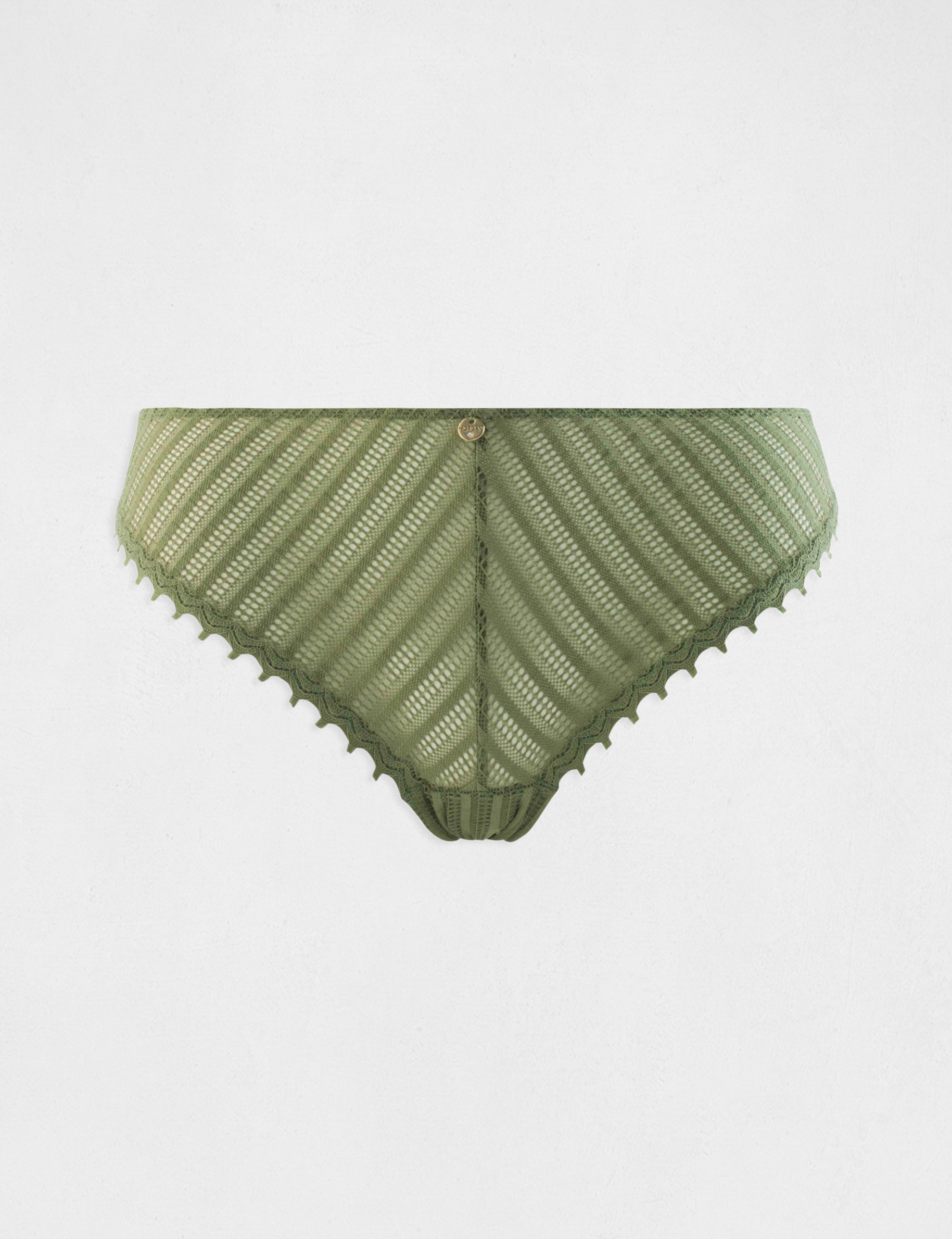slip de encaje verde caqui mujer Slip de encaje verde caqui mujer