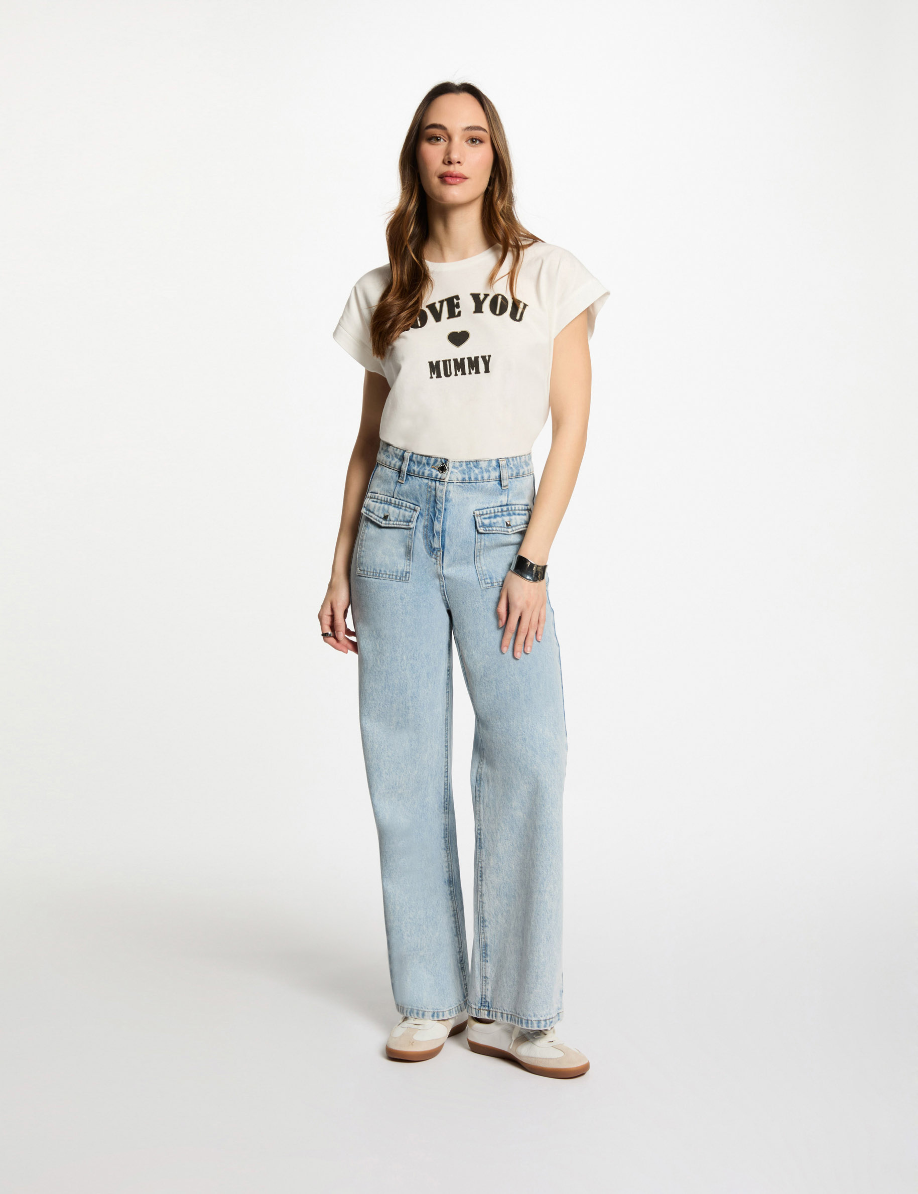 camiseta con mensaje blanco mujer Camiseta con mensaje blanco mujer