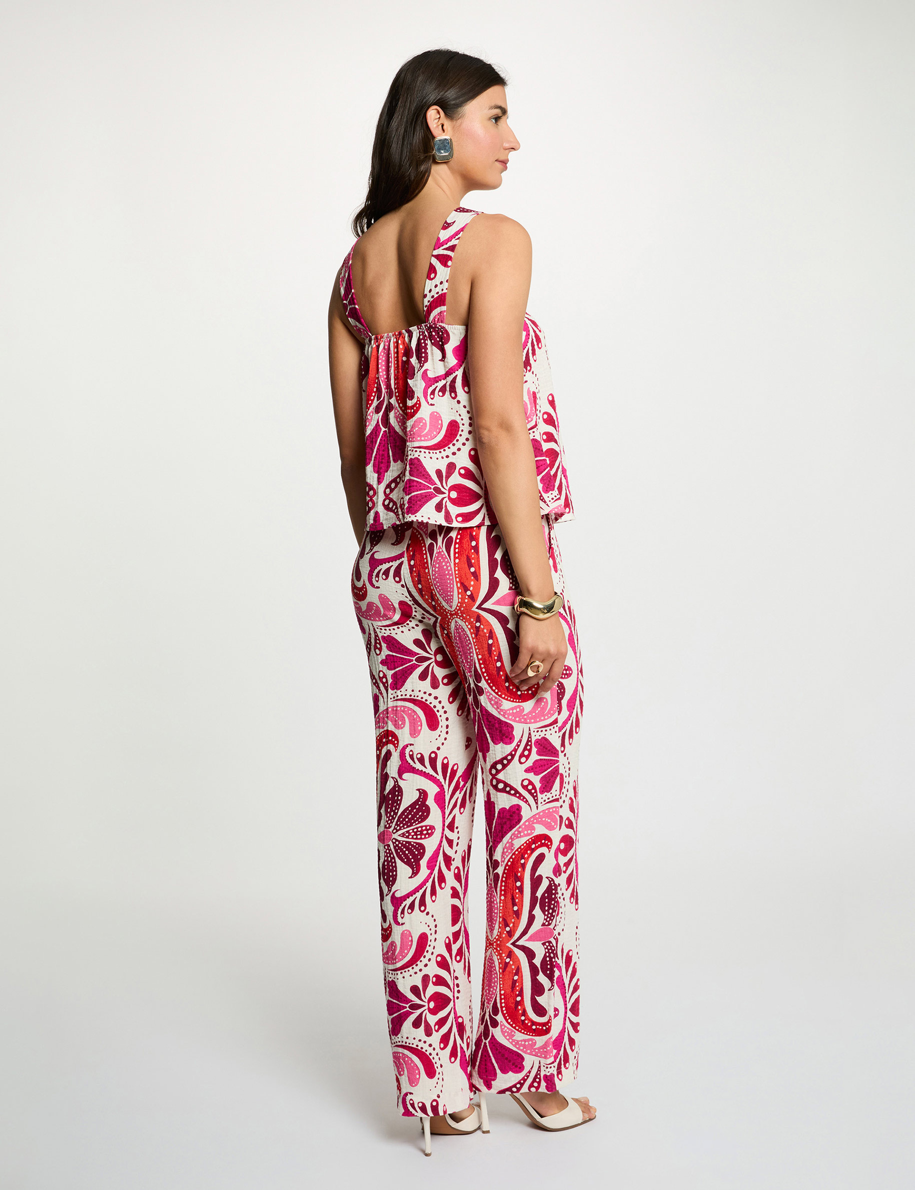 Top de cuello alto multicolor mujer