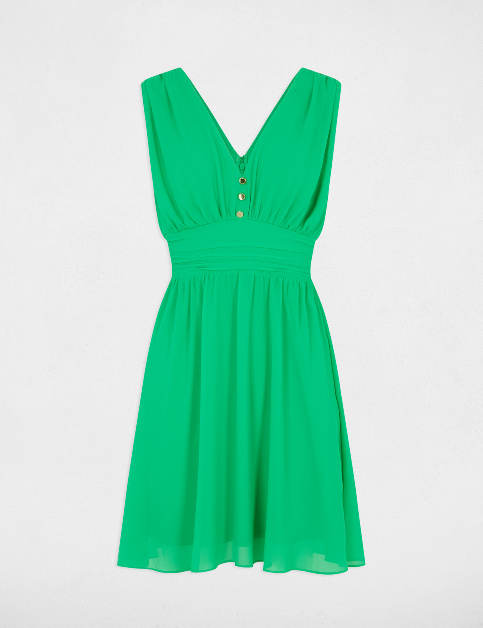 vestido corto acampanado verde emeralda mujer Vestido corto acampanado verde emeralda mujer