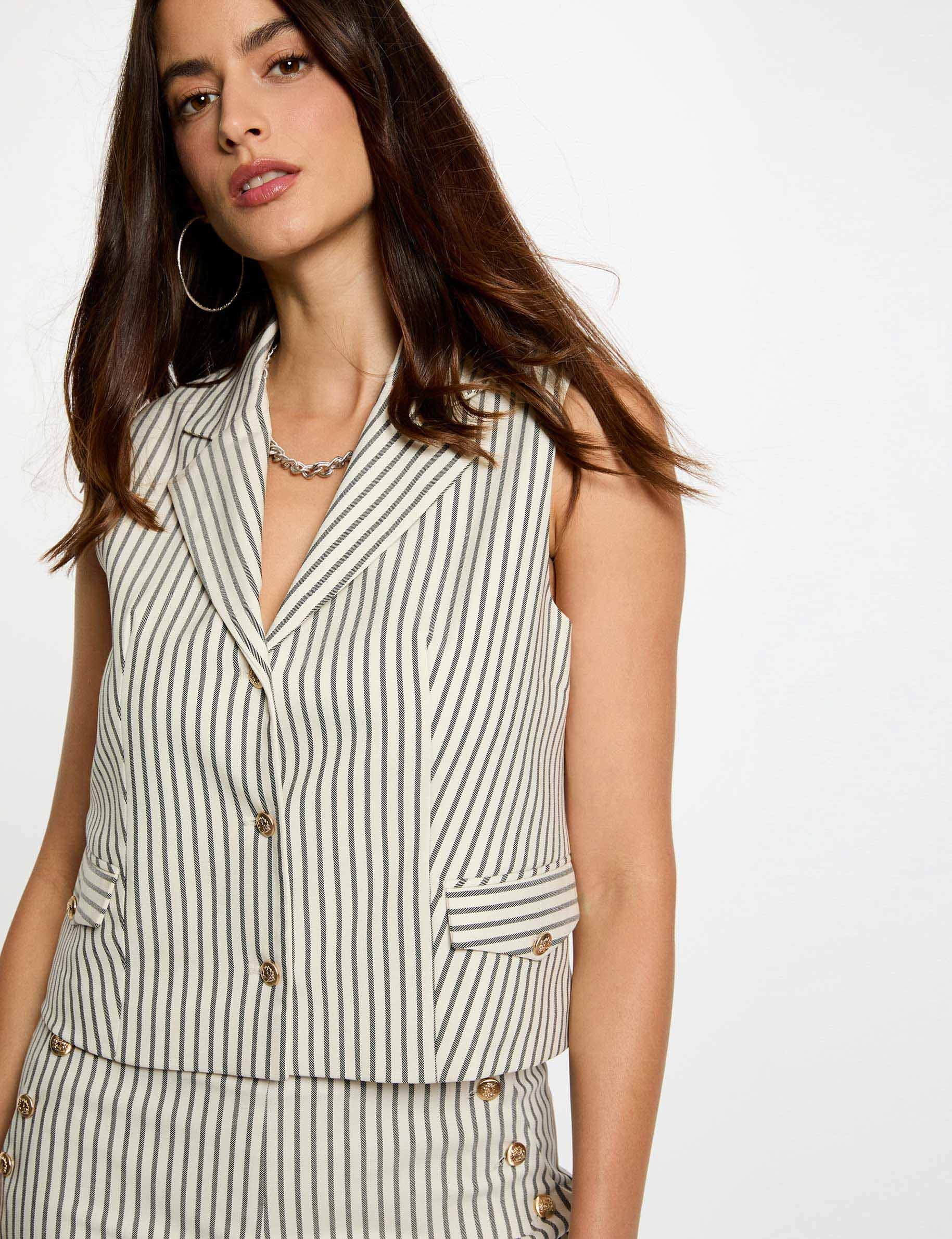 Chaleco ajustado multicolor mujer