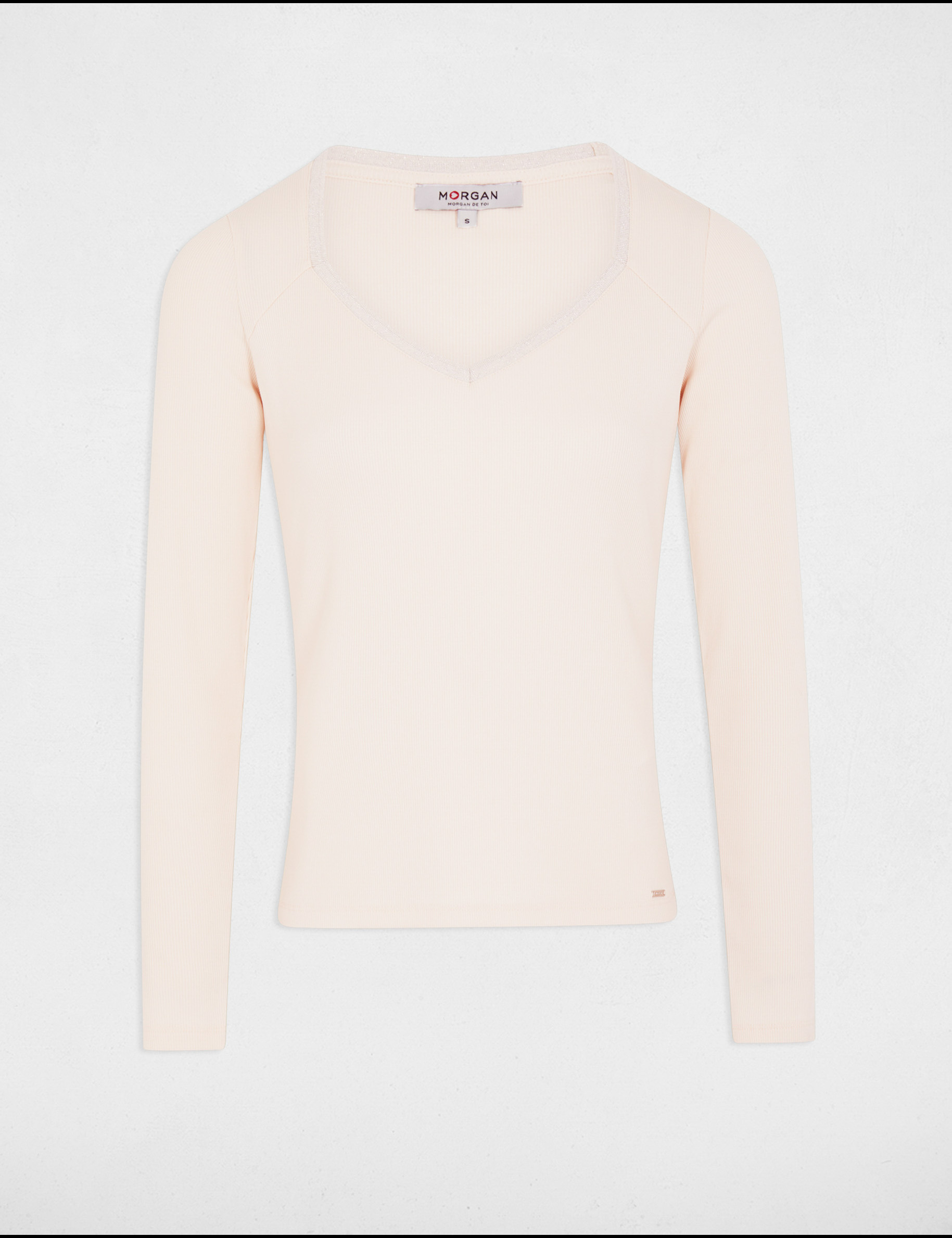 camiseta manga larga marfil mujer Camiseta manga larga marfil mujer