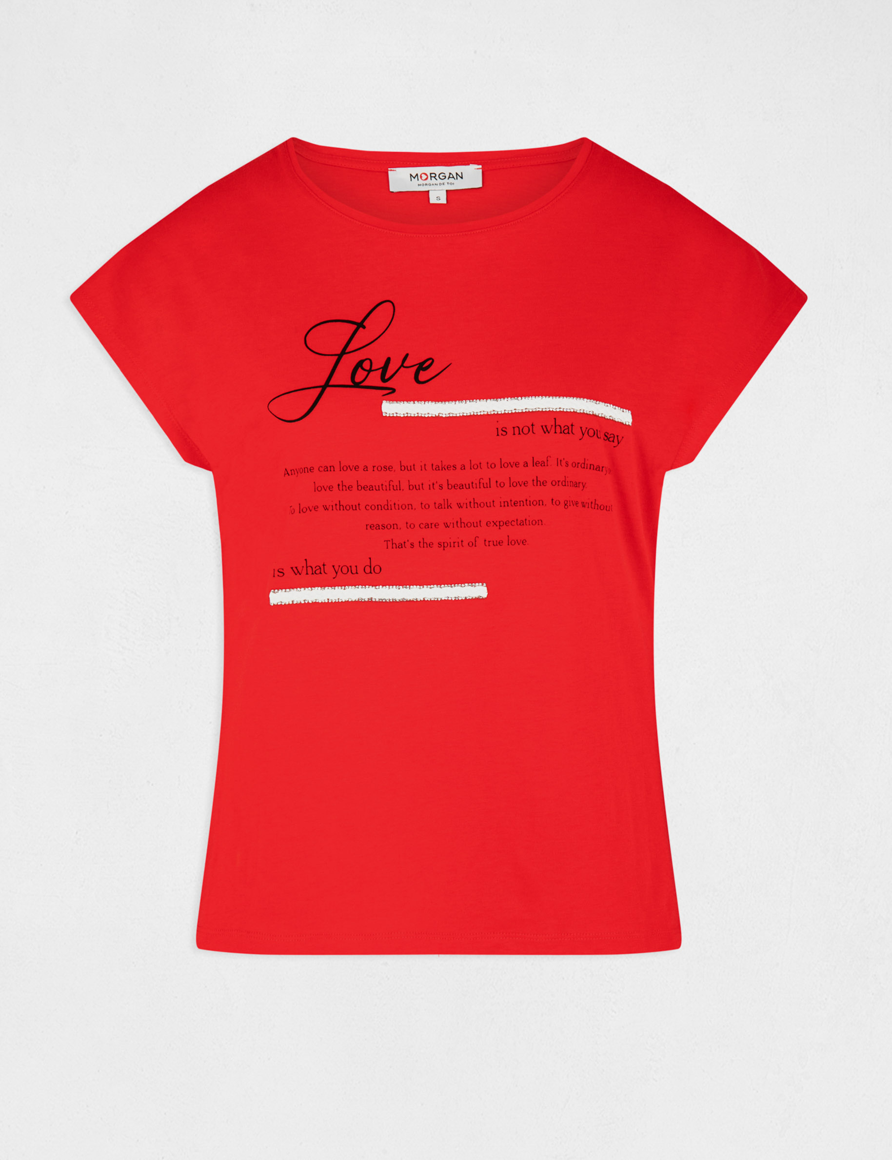 Camiseta de manga corta rojo mujer Camiseta de manga corta rojo mujer