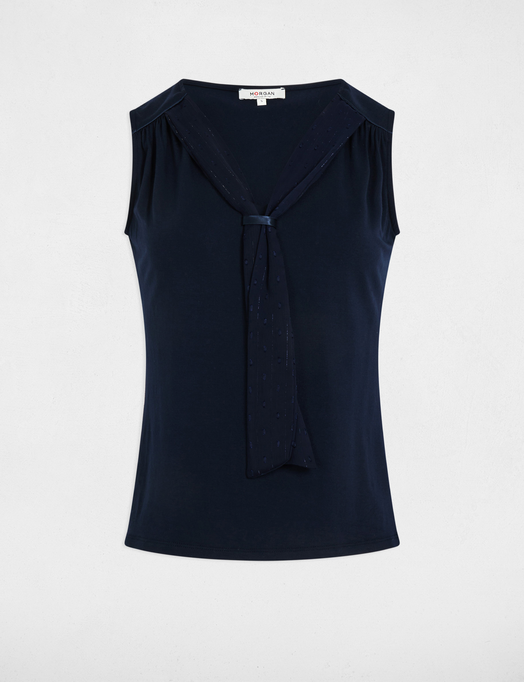 top sin manga azul marino mujer Top sin manga azul marino mujer