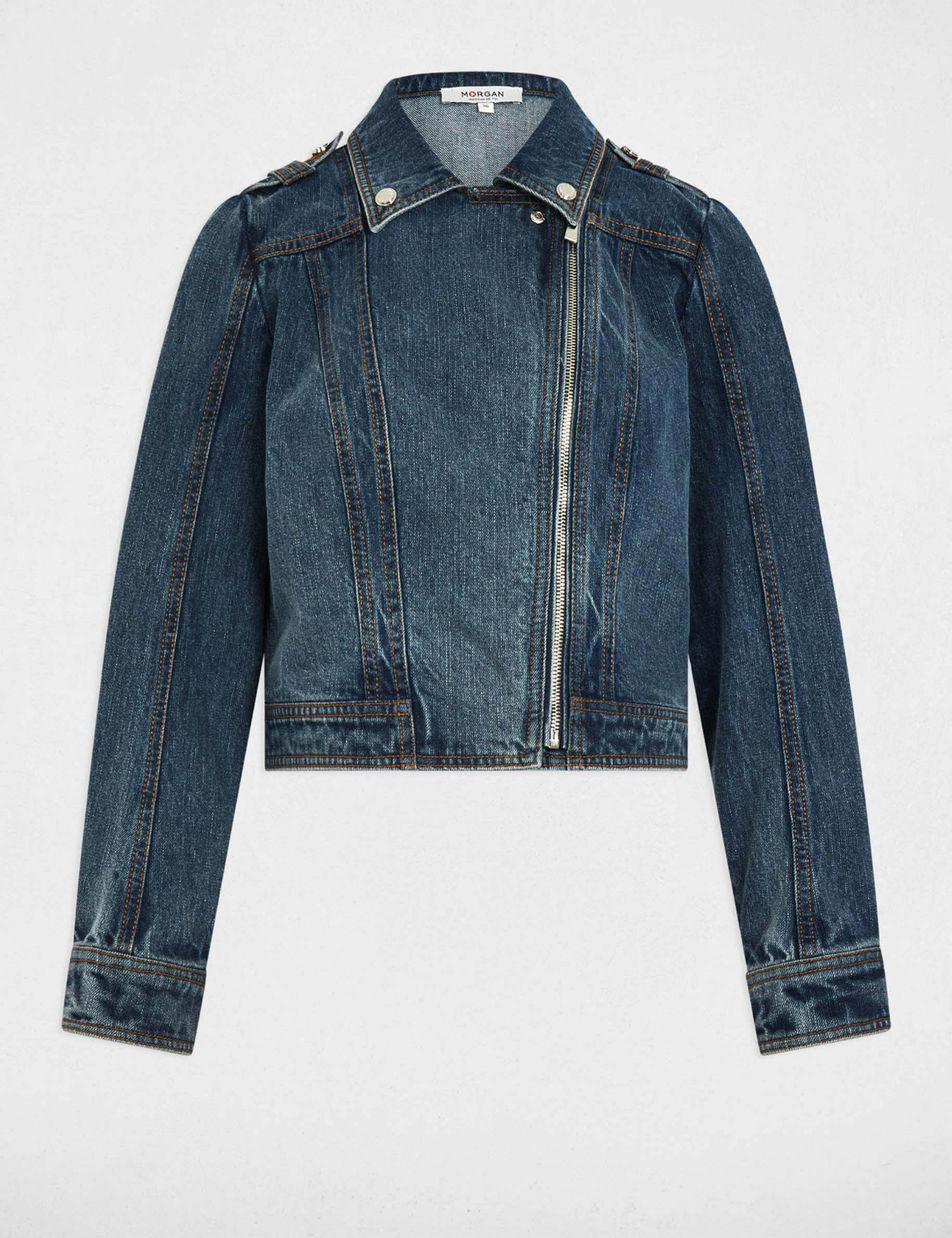 Chaqueta vaquero corta denim stone mujer