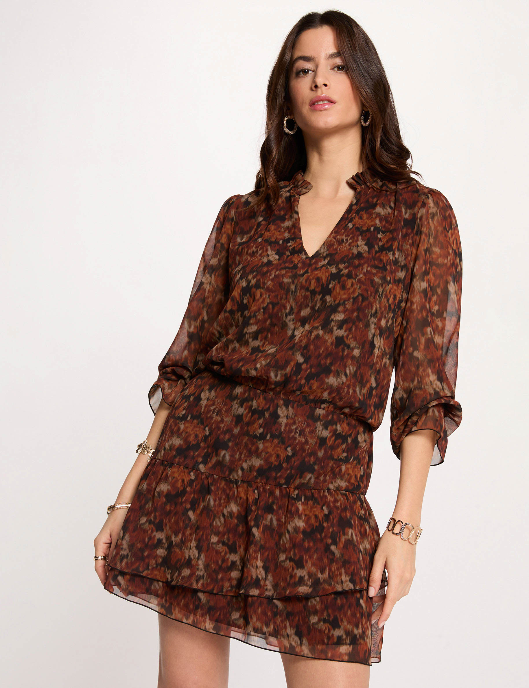 Vestido corto ajustado multicolor mujer