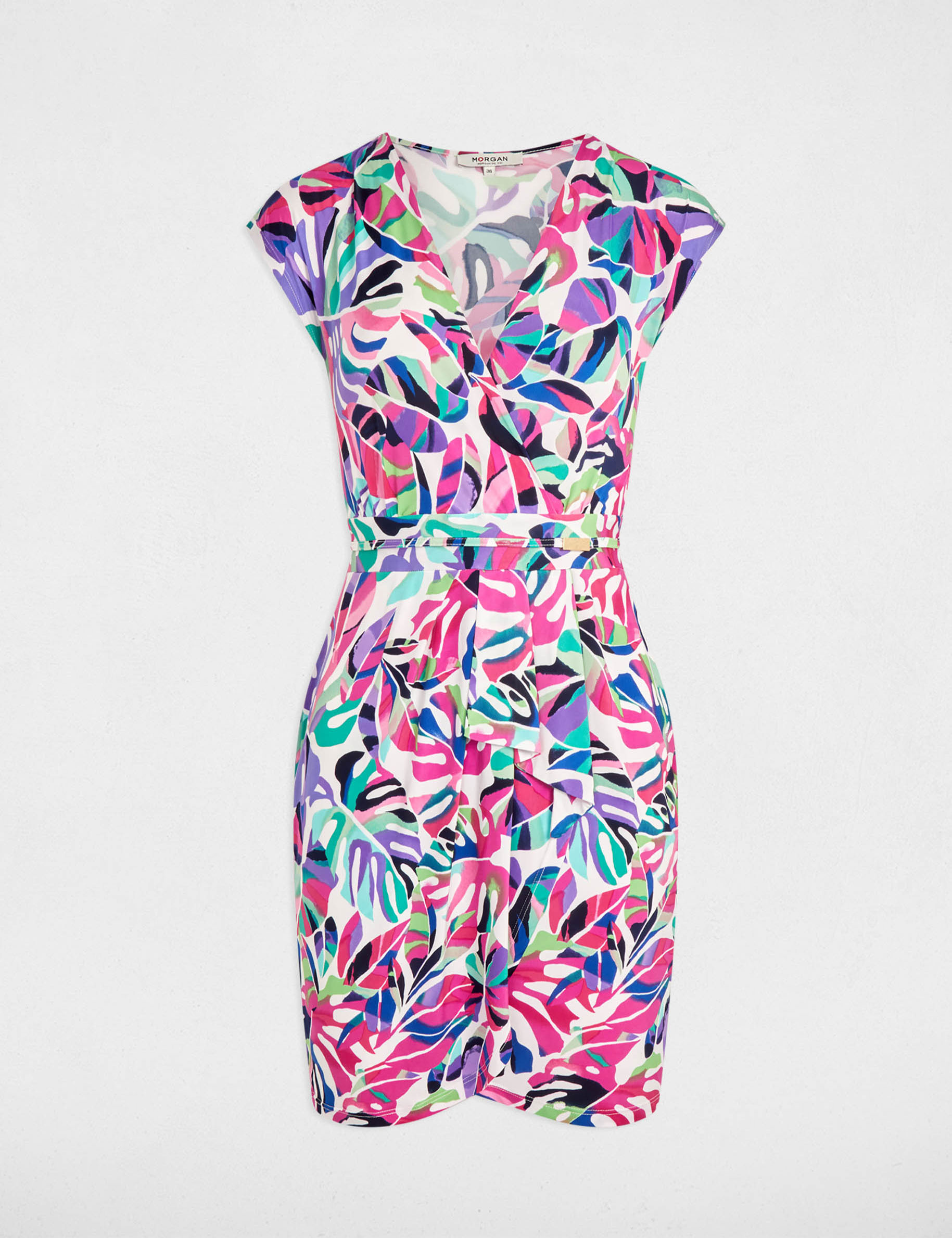 vestido corto estampado multicolor mujer Vestido corto estampado multicolor mujer