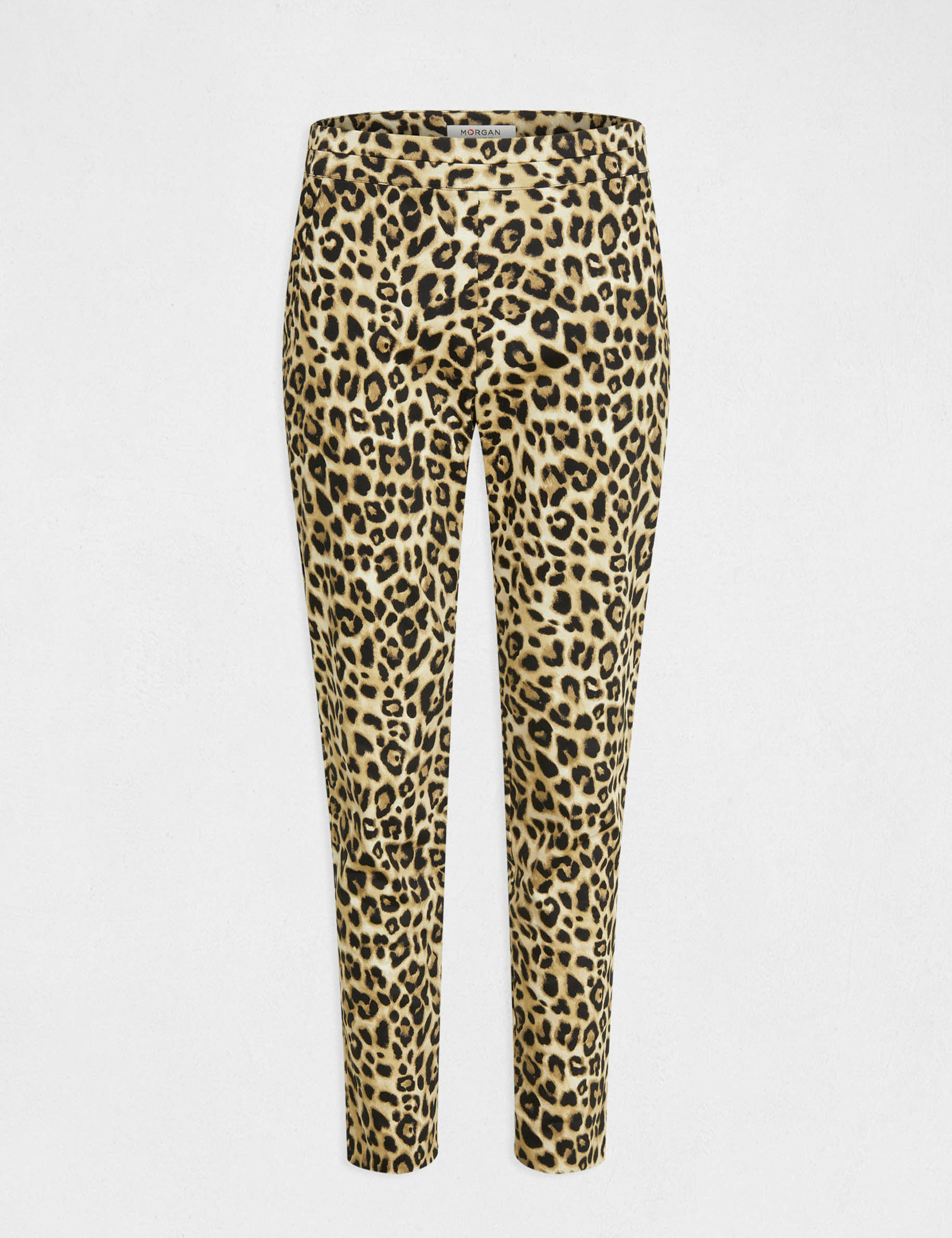 Pantalón cigarette estampado de leopardo multico mujer