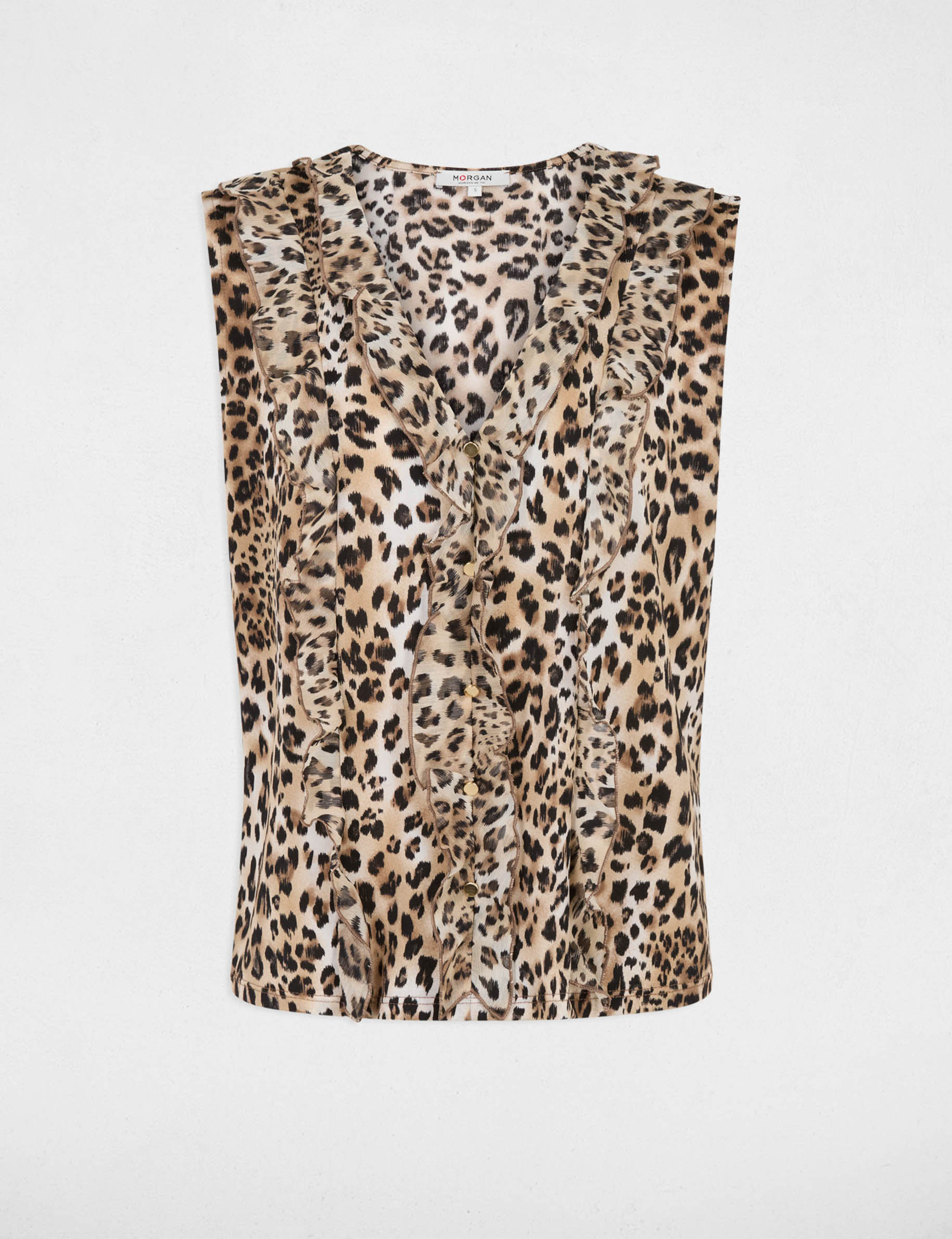 Camisa sin mangas multicolor mujer