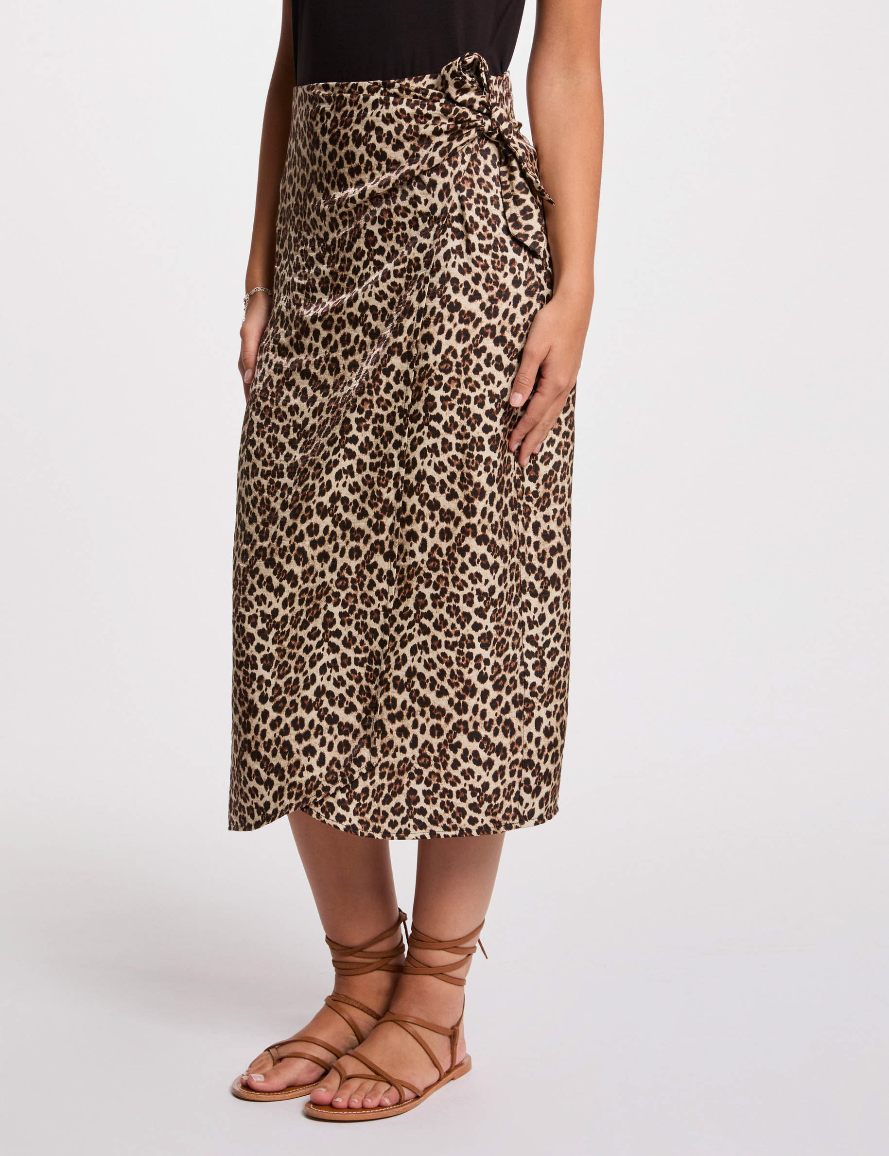 falda midi estampada multicolor mujer Falda midi estampada multicolor mujer