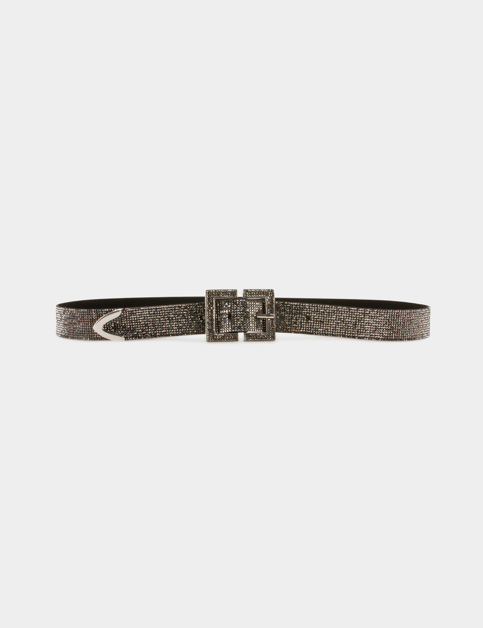 cinturon con strass gris claro mujer Cinturón con strass gris claro mujer
