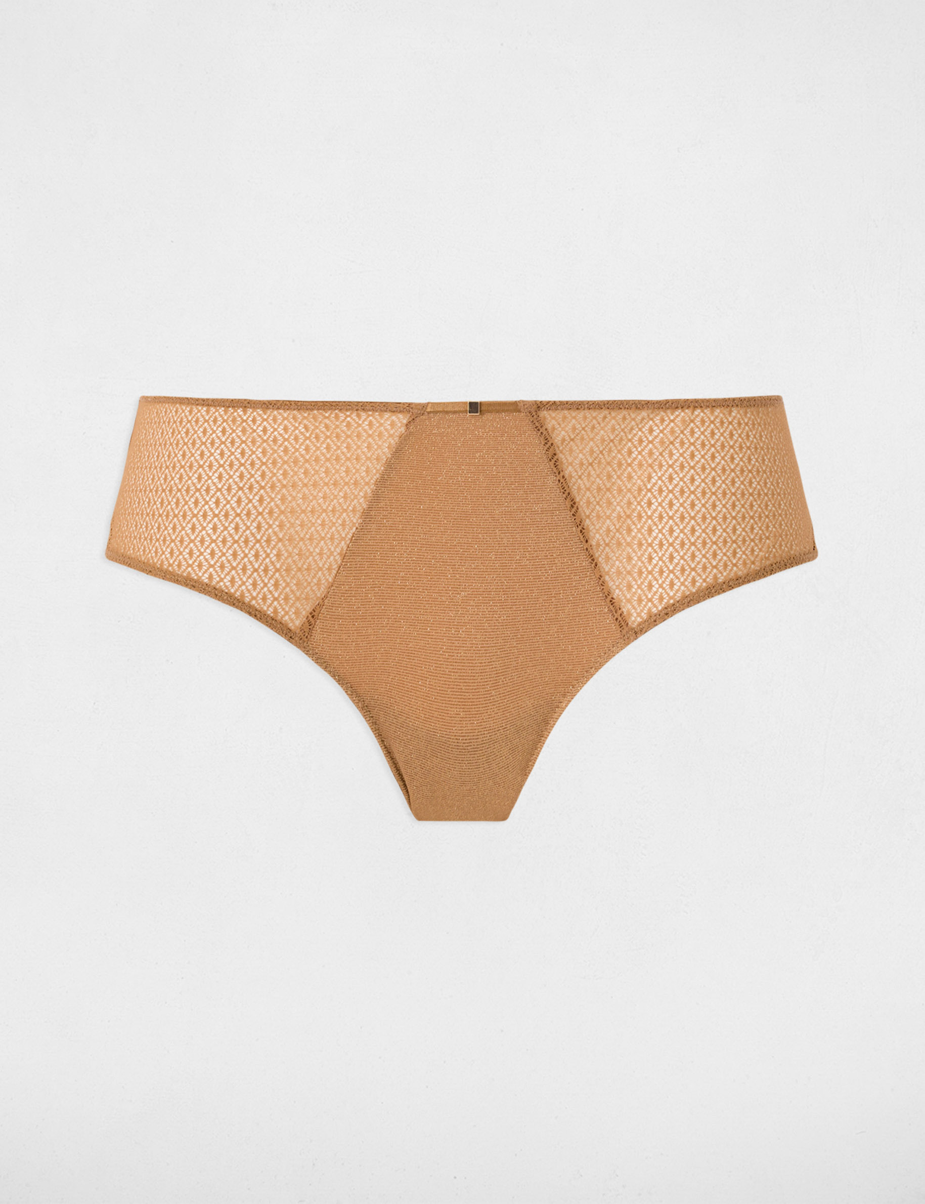 Braguita de encaje amarillo oro mujer