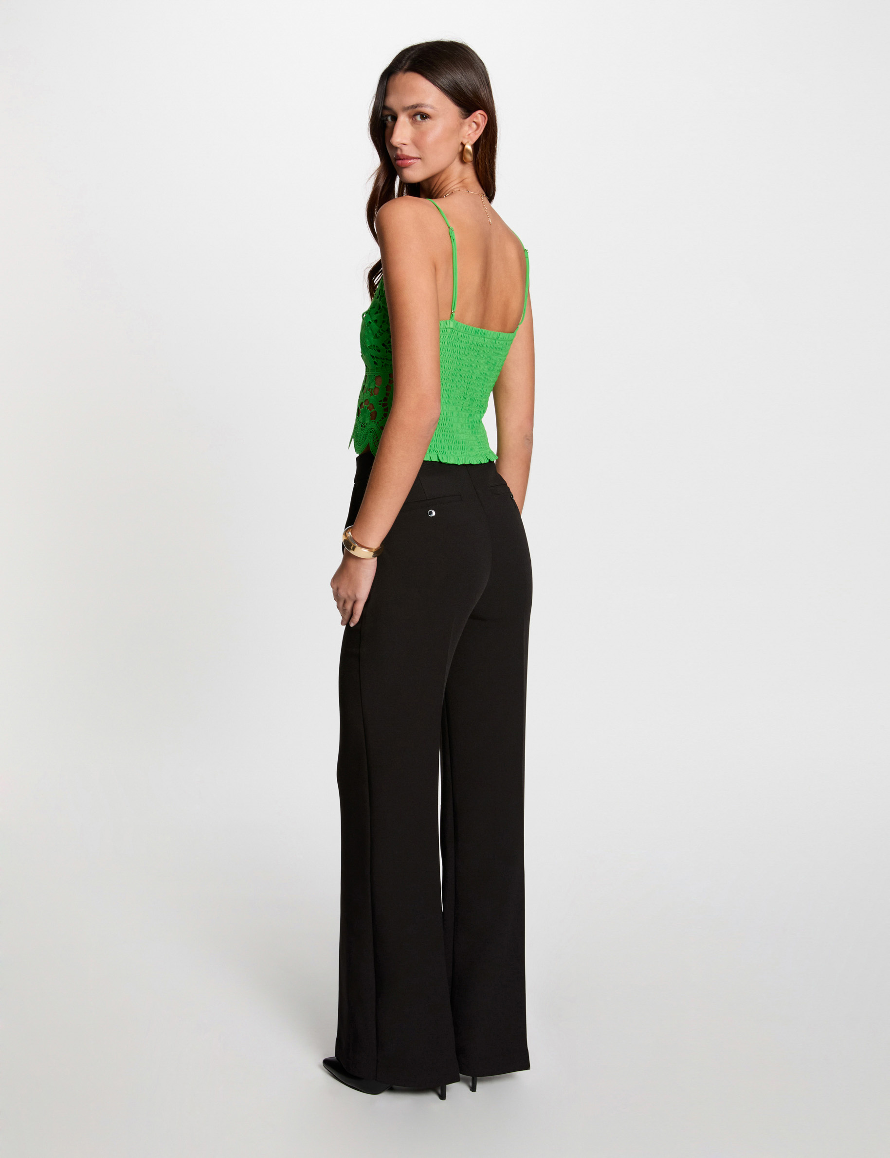 crop top tirantes finos verde mujer Crop top tirantes finos verde mujer