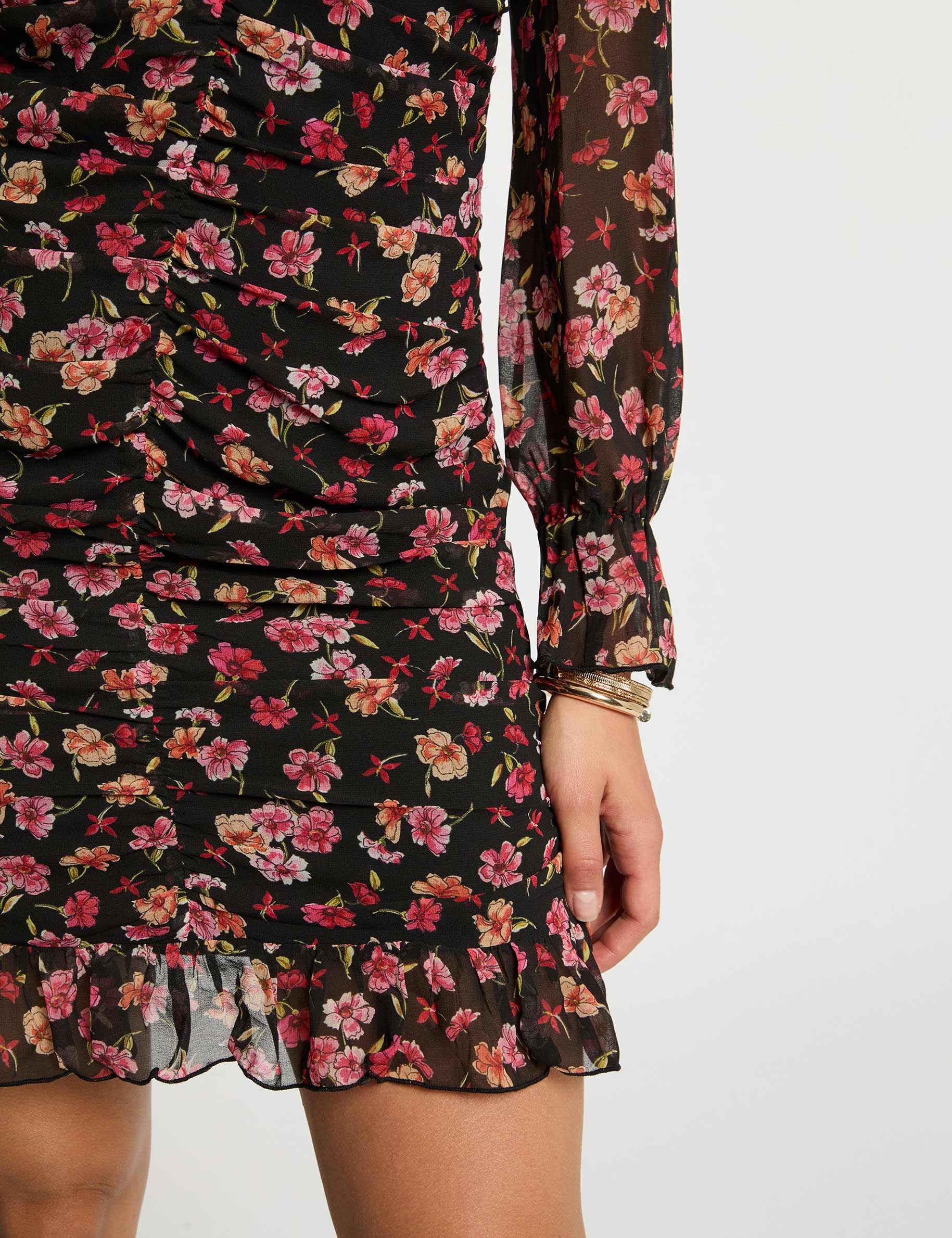 Vestido corto ajustado multicolor mujer