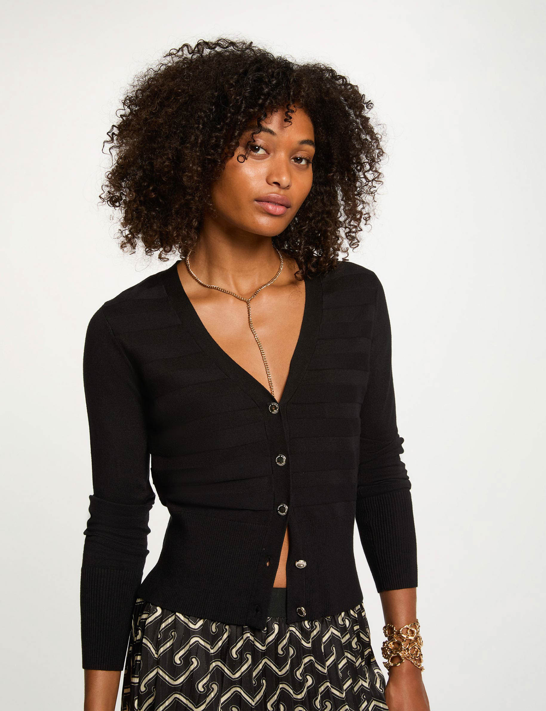 cardigan manga larga negro mujer Cárdigan manga larga negro mujer