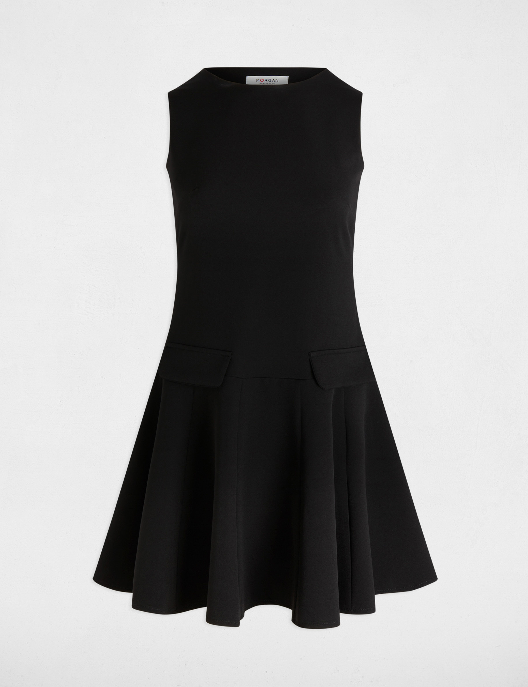 vestido corto evase negro mujer Vestido corto evasé negro mujer