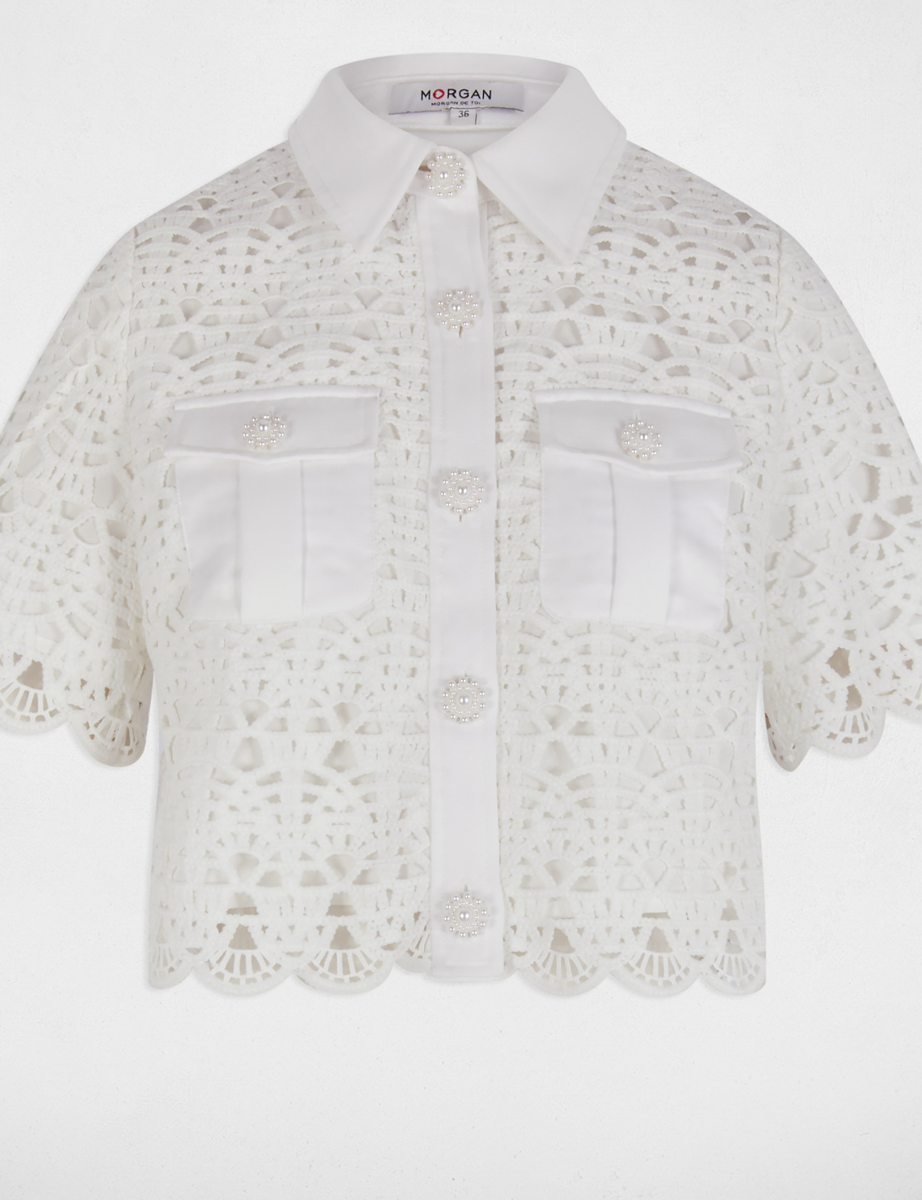 camisa manga corta blanco mujer Camisa manga corta blanco mujer