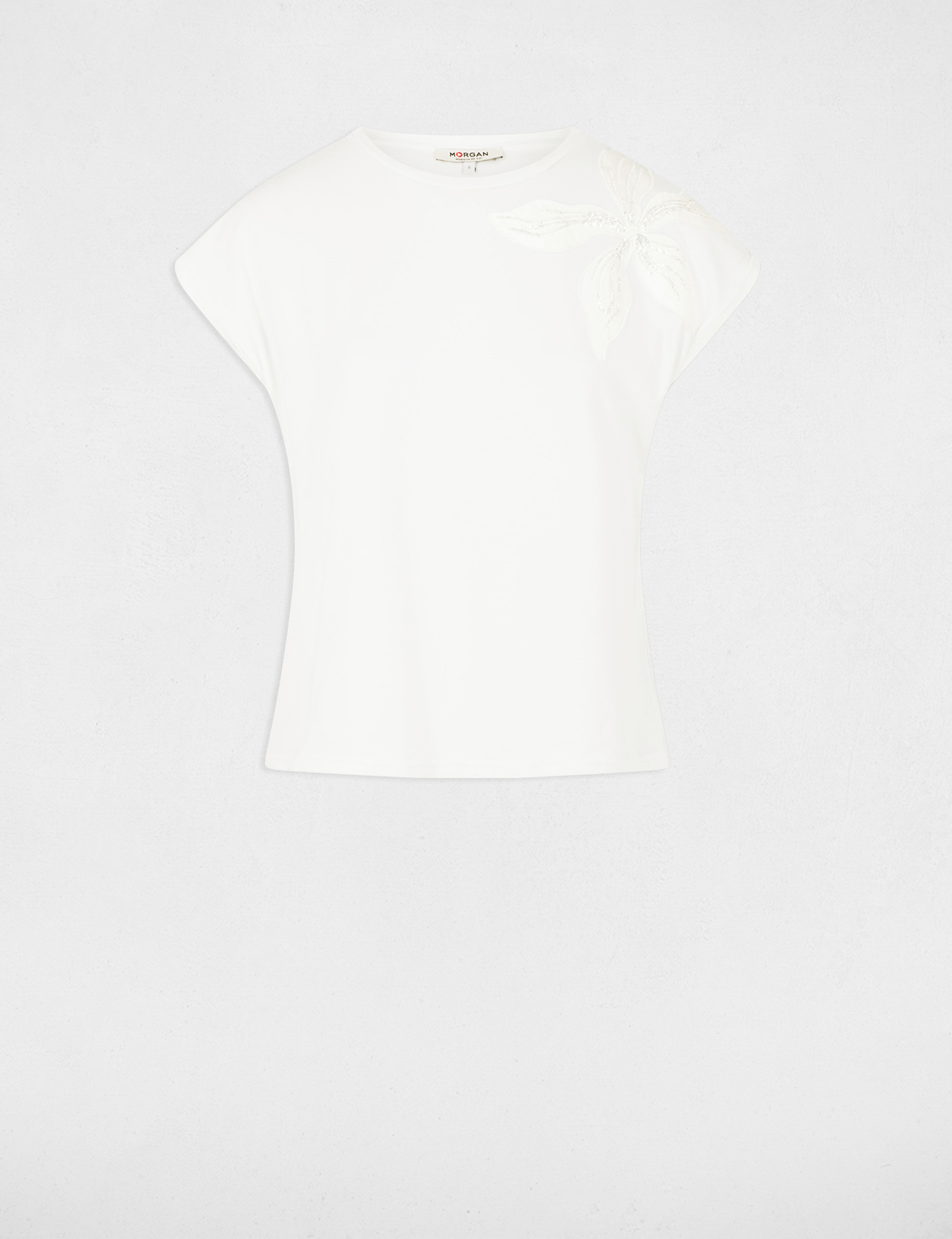 Camiseta manga corta blanco mujer