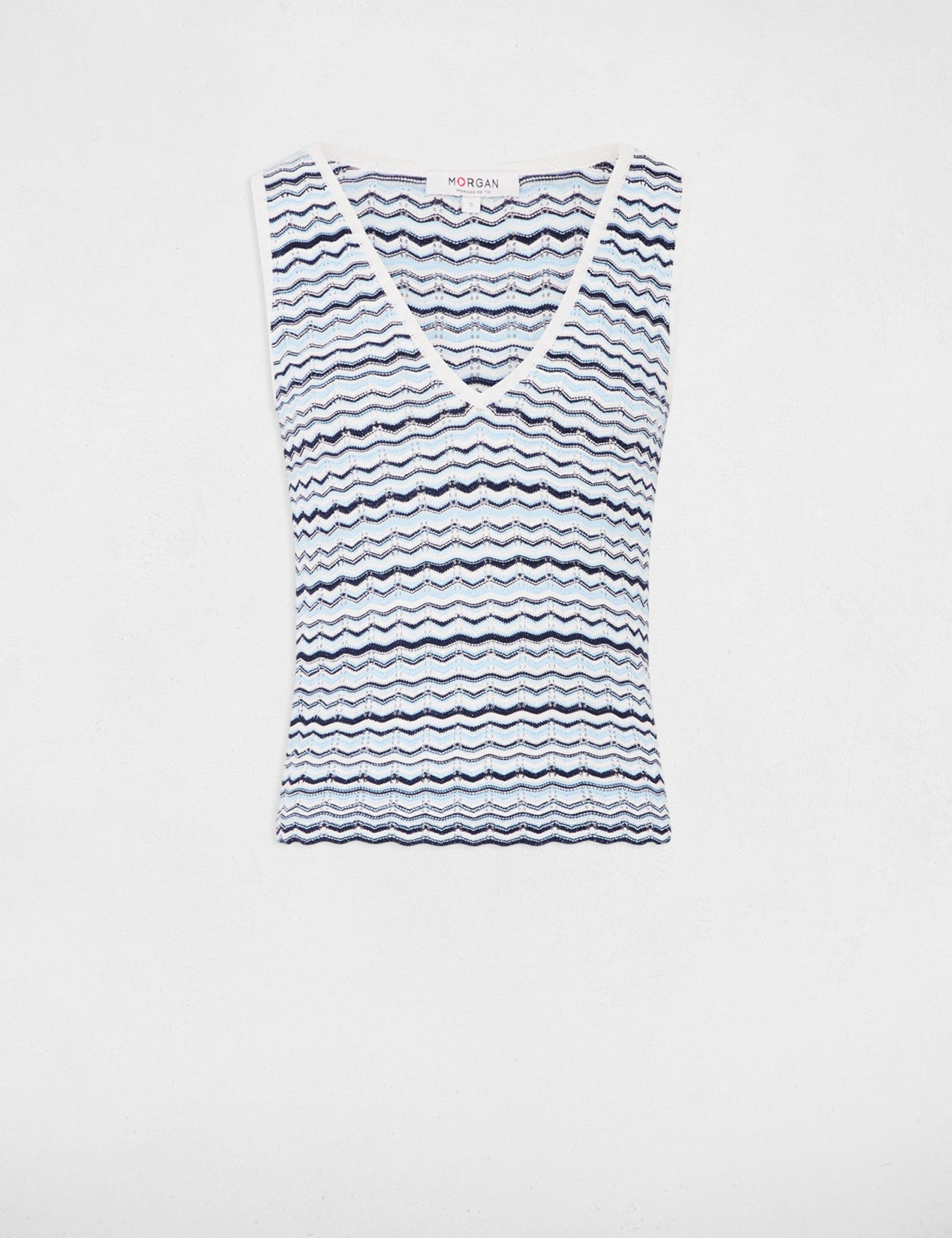 top punto sin mangas multicolor mujer Top punto sin mangas multicolor mujer