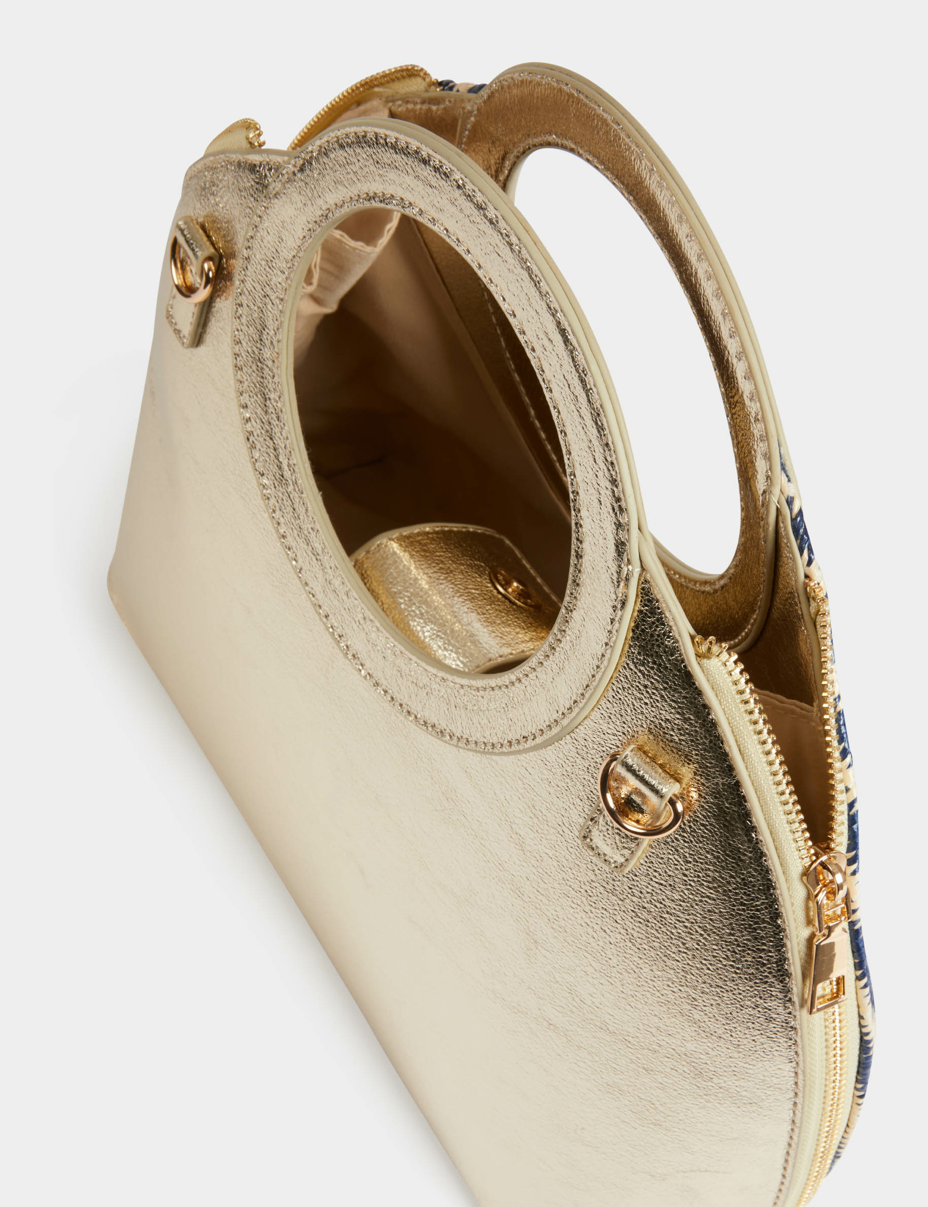 bolso trenzado con rayas multicolor mujer Bolso trenzado con rayas multicolor mujer
