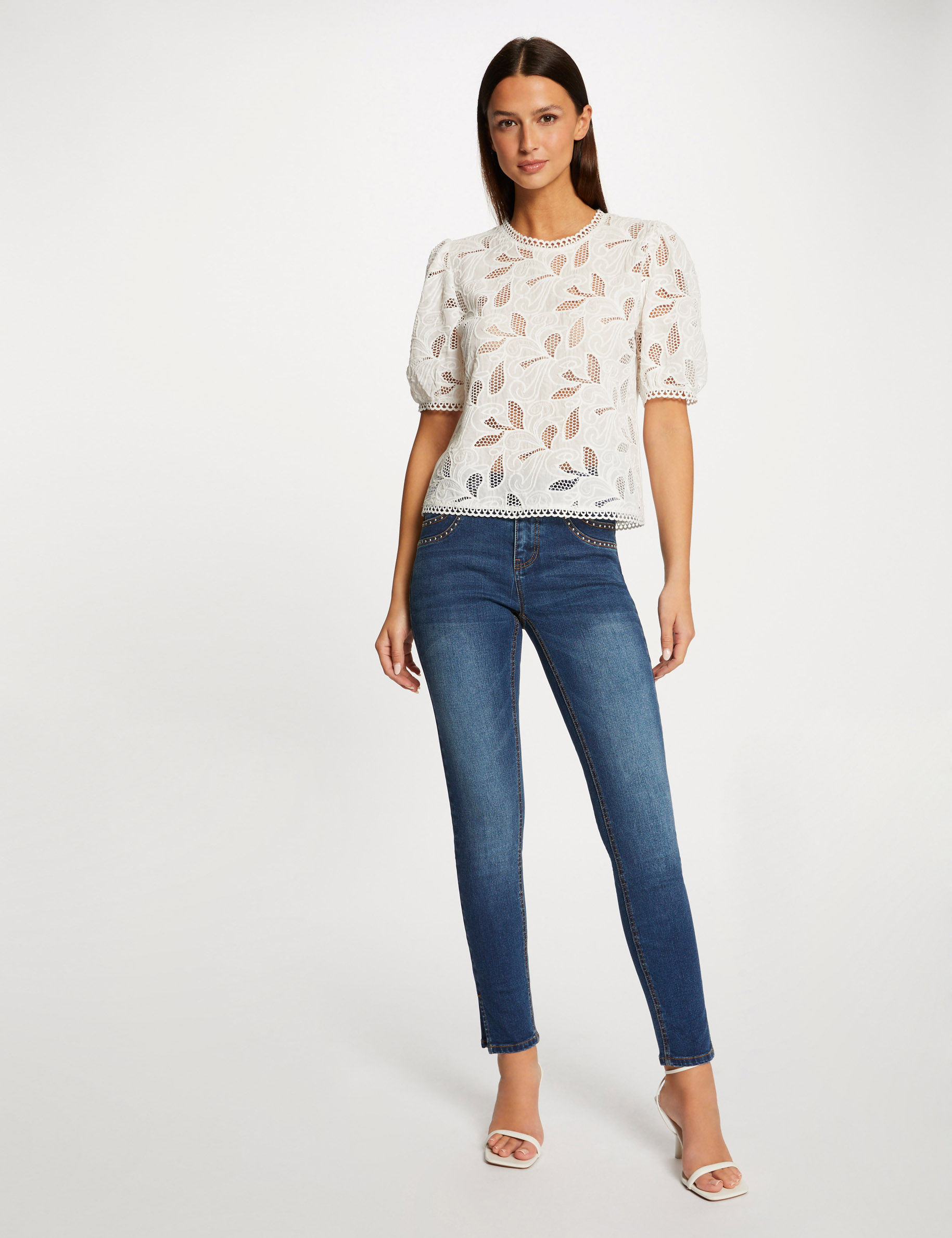 vaquero slim con tachuelas vaquero stone mujer Vaquero slim con tachuelas vaquero stone mujer
