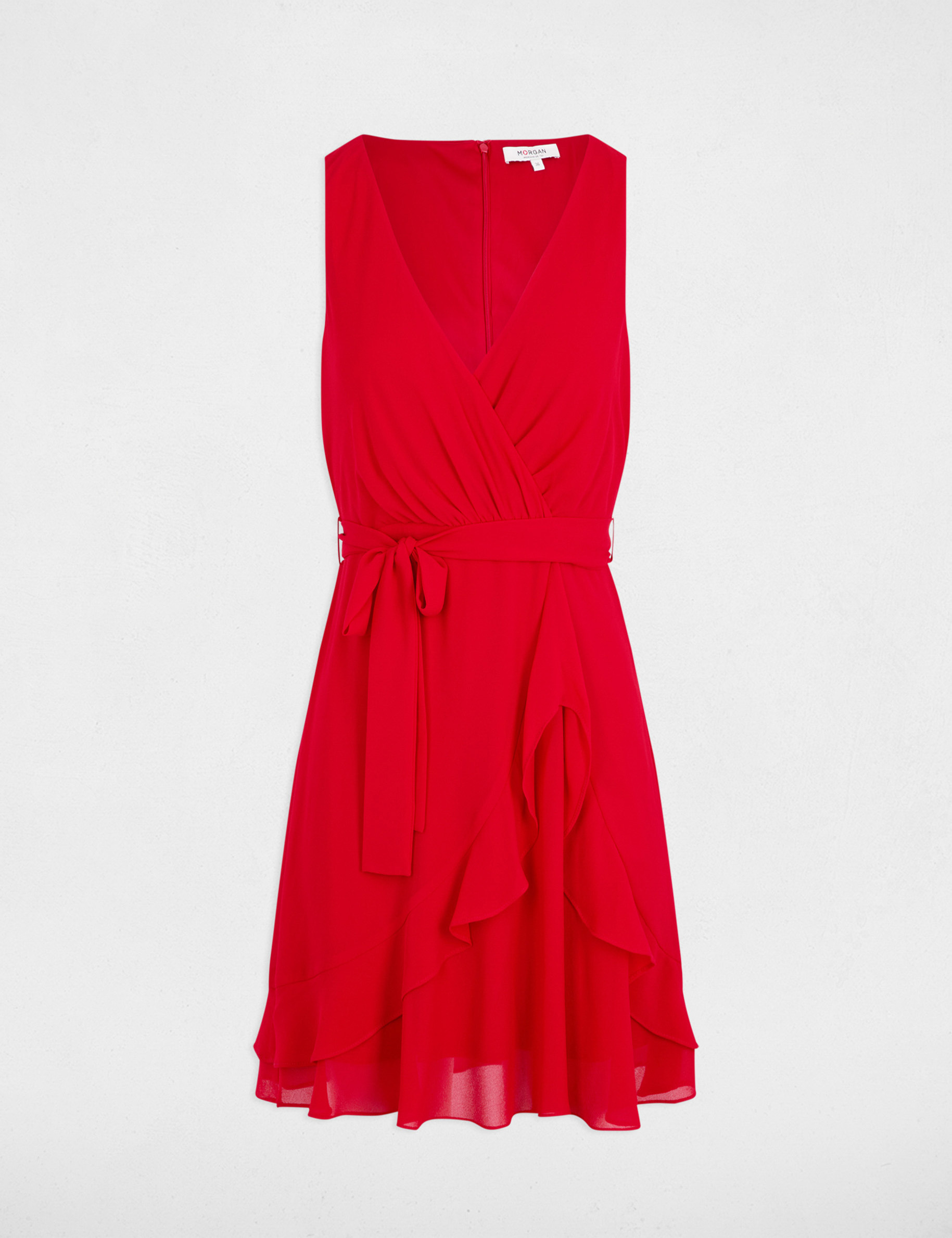 vestido corto cruzado rojo mujer Vestido corto cruzado rojo mujer
