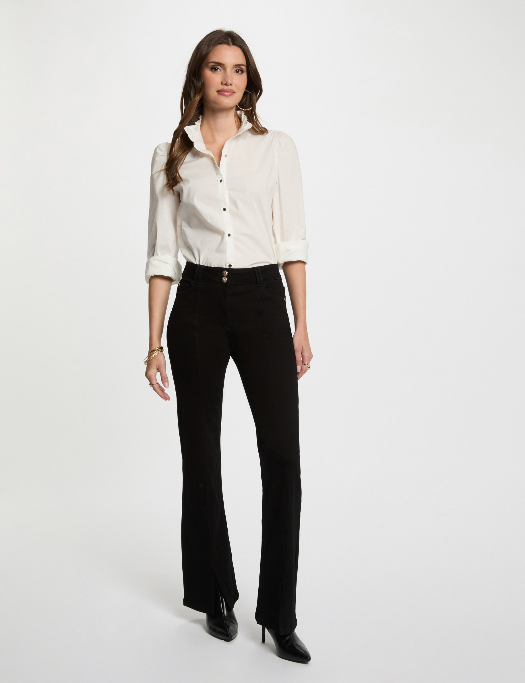vaquero boot cut negro mujer Vaquero boot-cut negro mujer