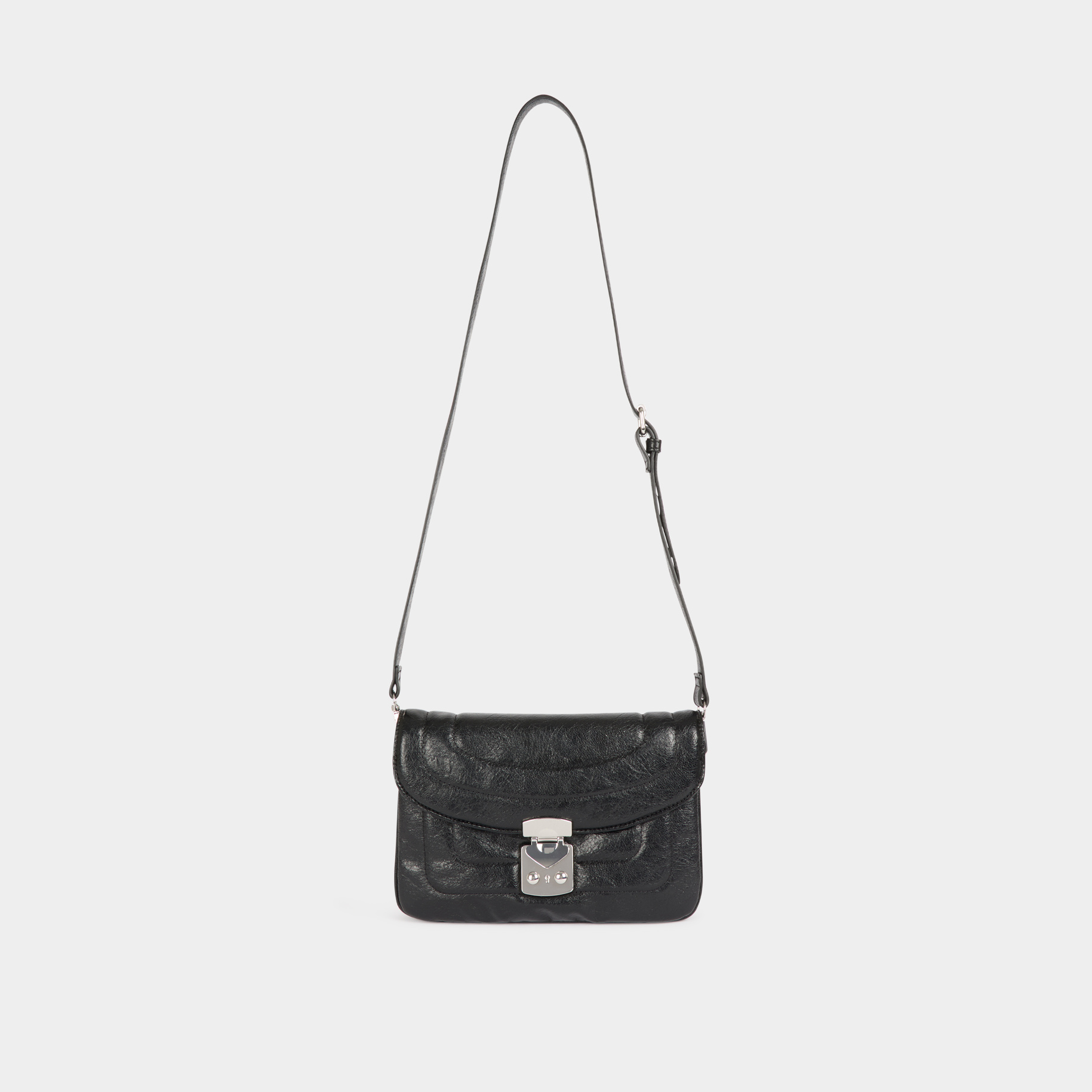 bolso con asa de cadena negro mujer Bolso con asa de cadena negro mujer