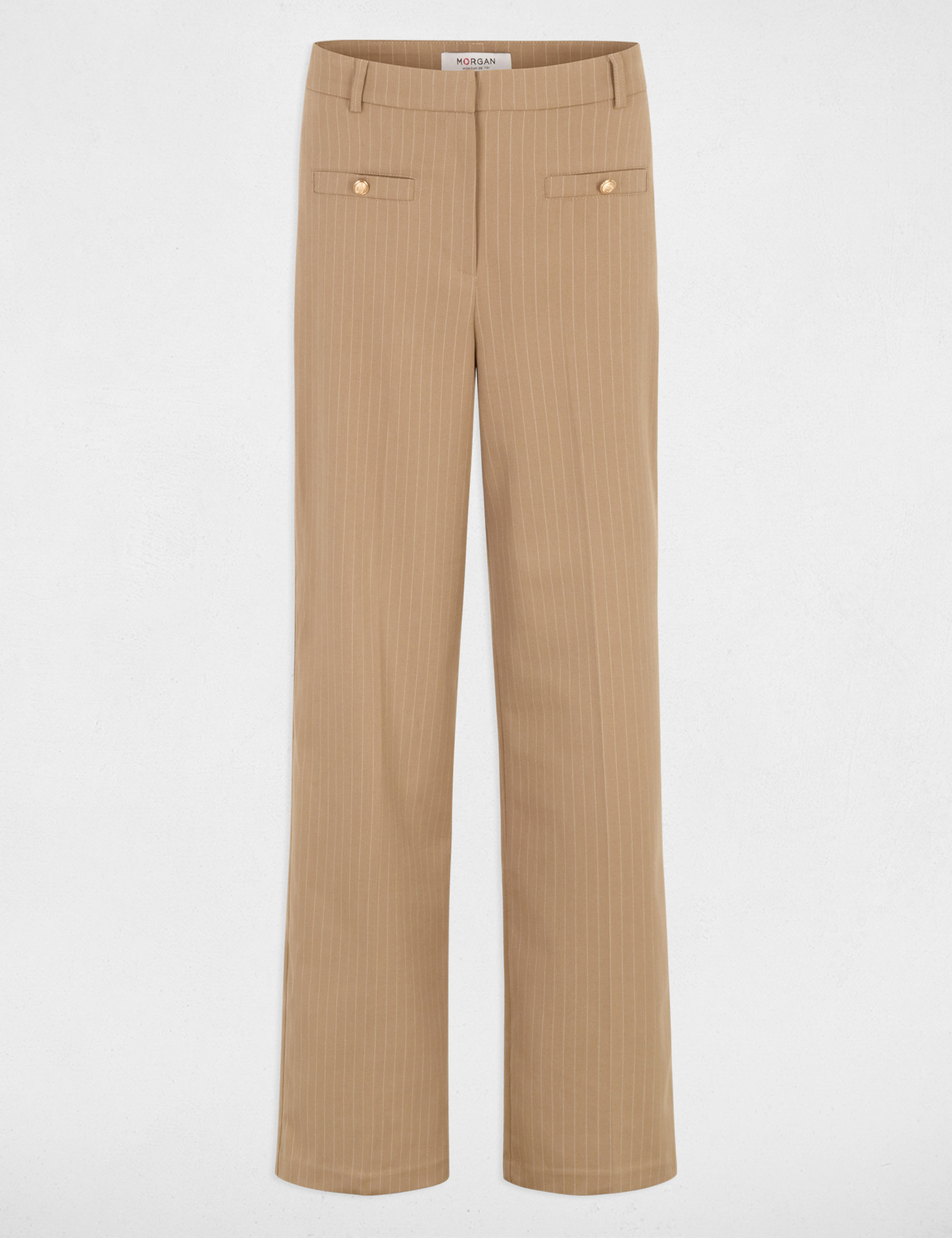 Pantal&oacute;n recto de tiro alto topo mujer