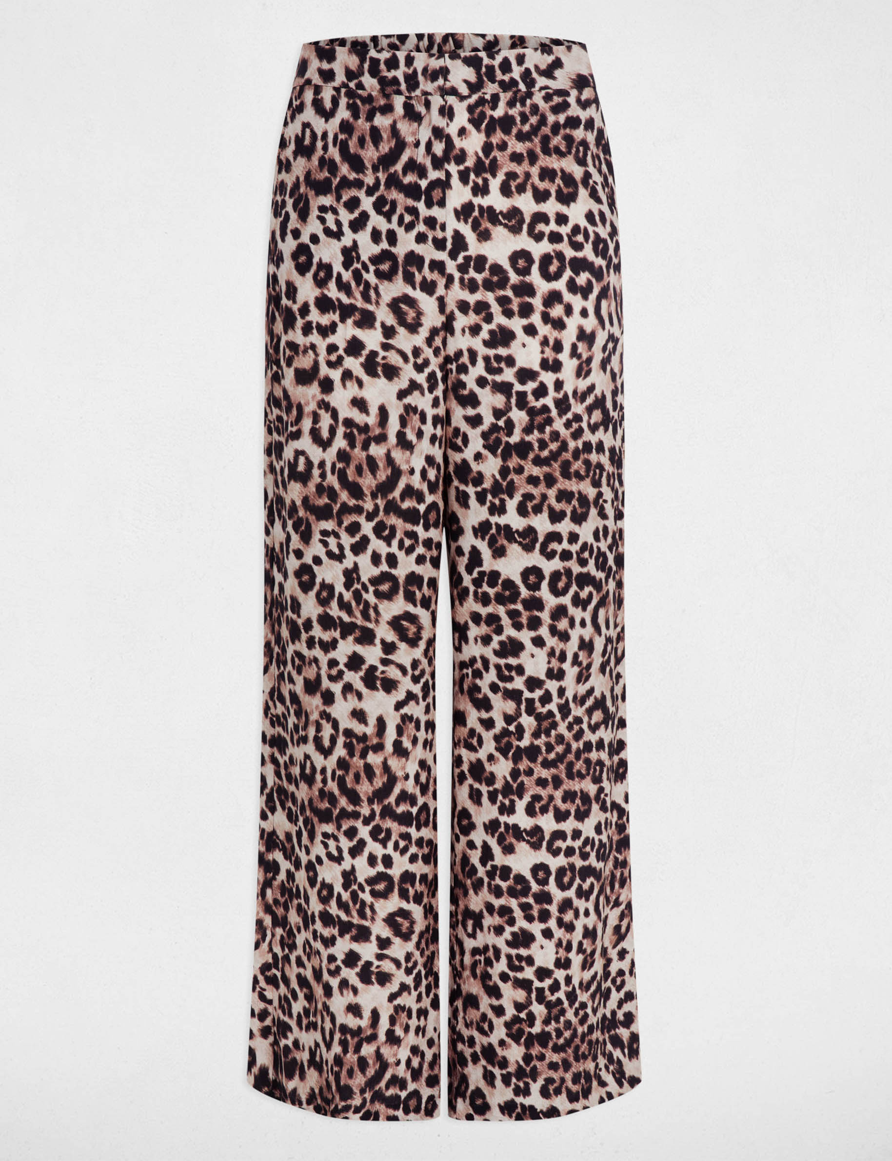 pantalon recto y fluido multicolor mujer Pantalón recto y fluido multicolor mujer