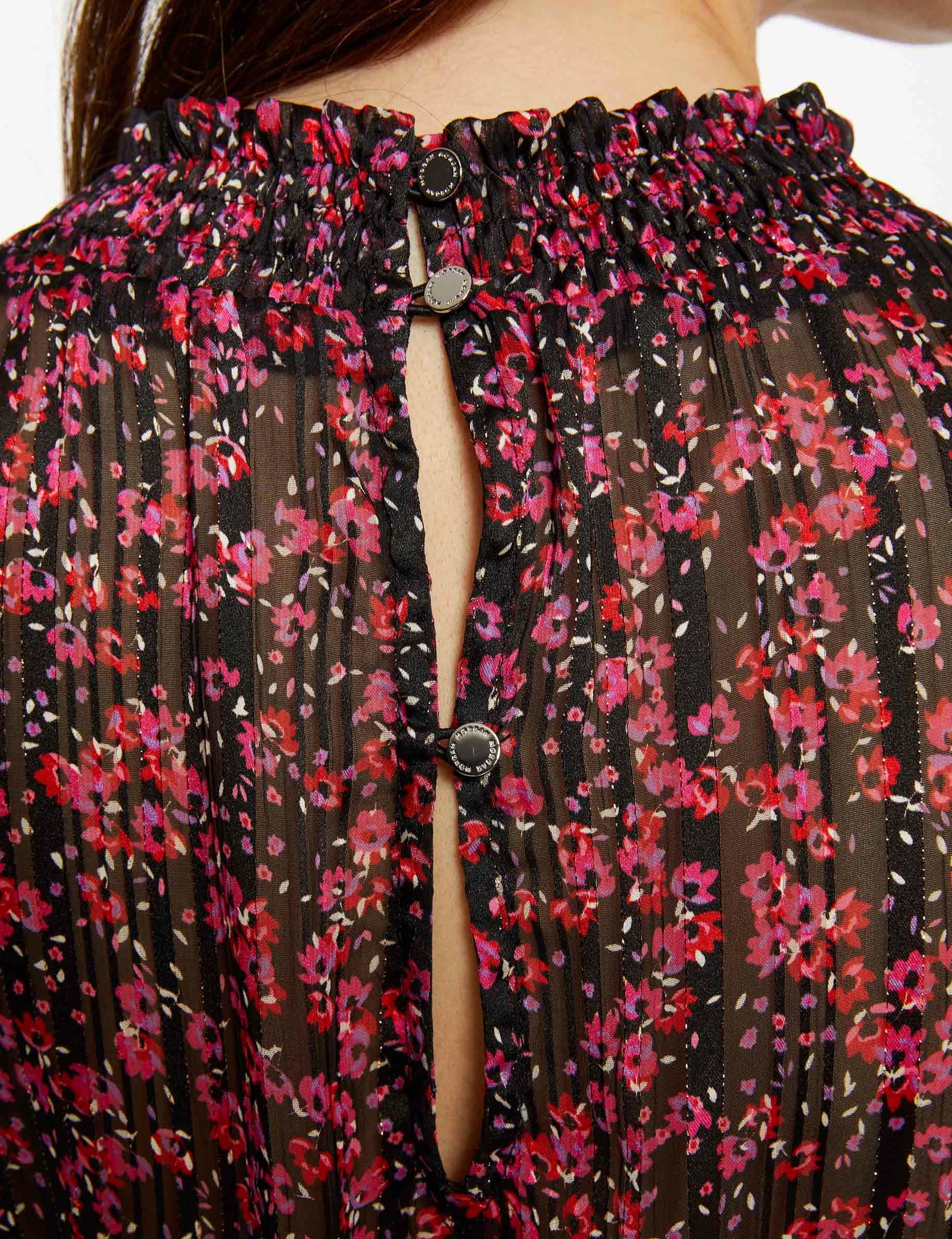 Vestido entallado estampado floral multico mujer