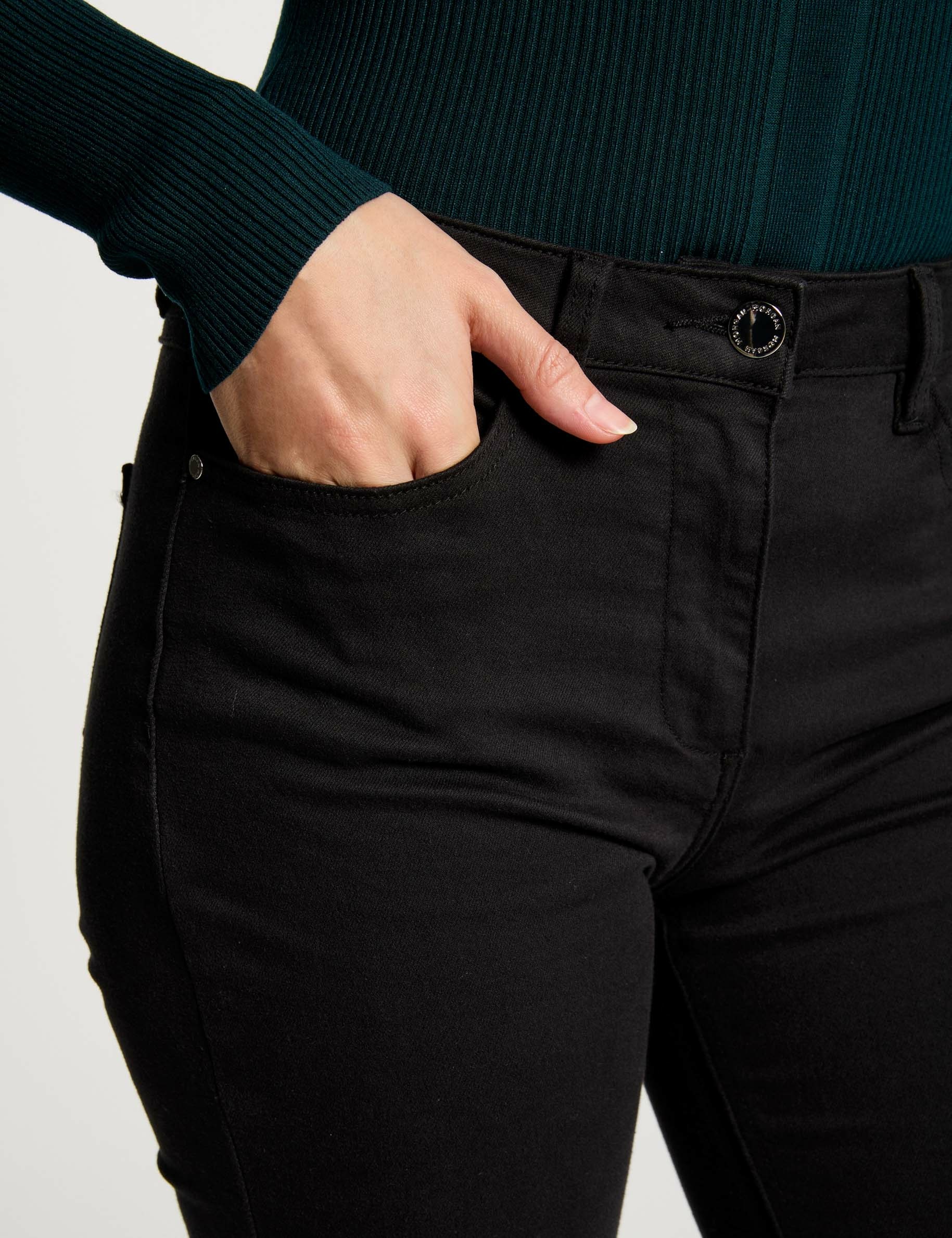 pantalon recto negro mujer Pantalón recto negro mujer