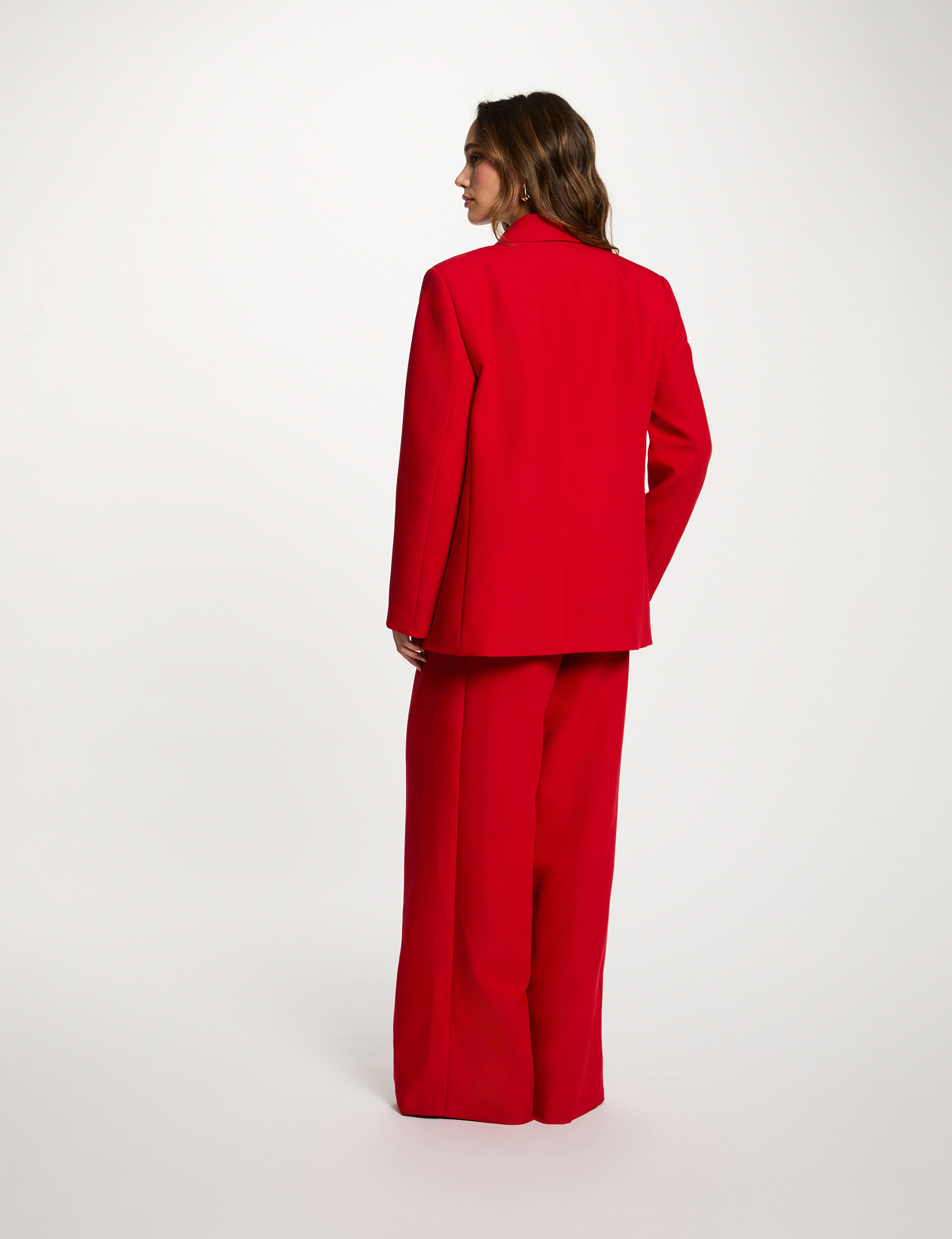 Blazer oversize rojo mujer
