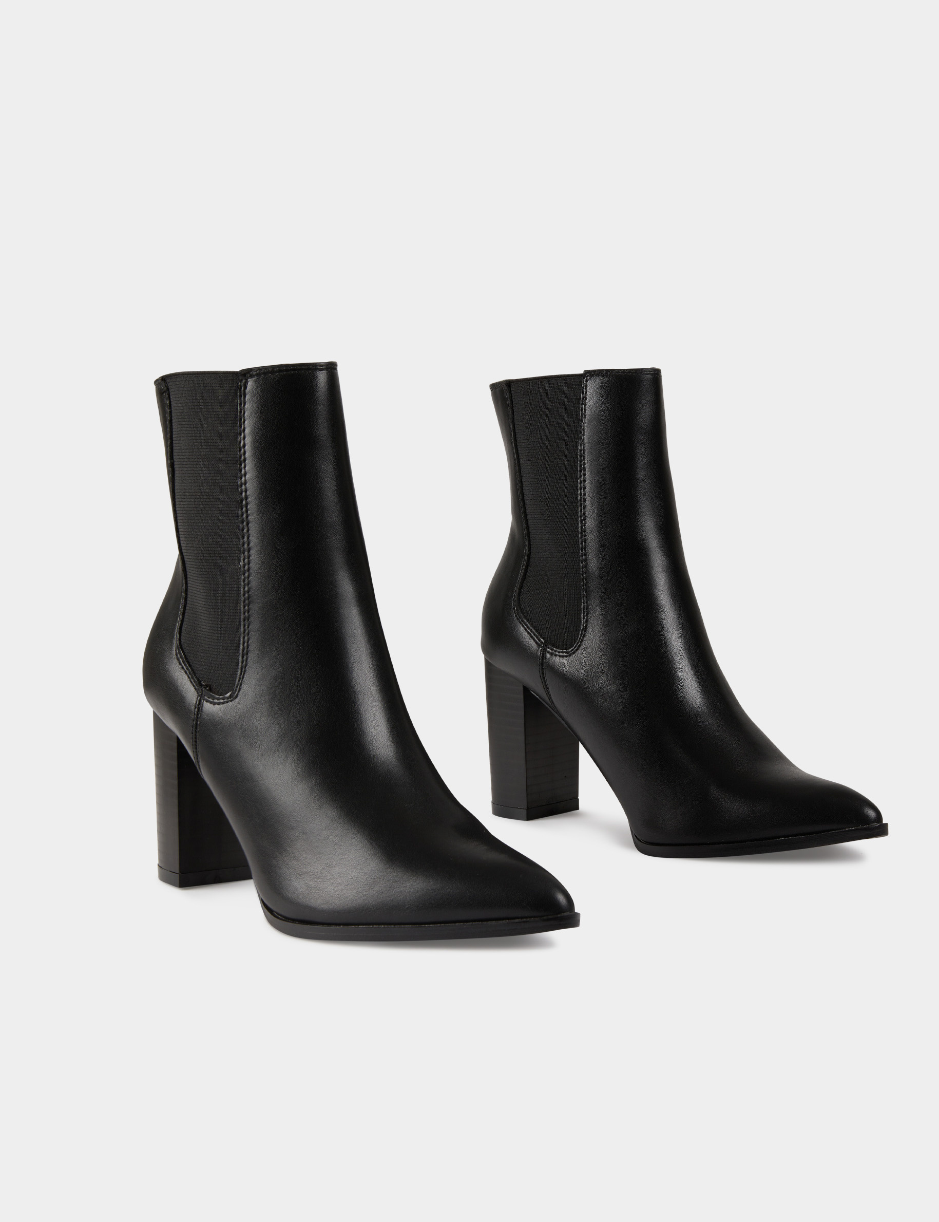 botines elasticos de tacones negro mujer Botines elásticos de tacones negro mujer