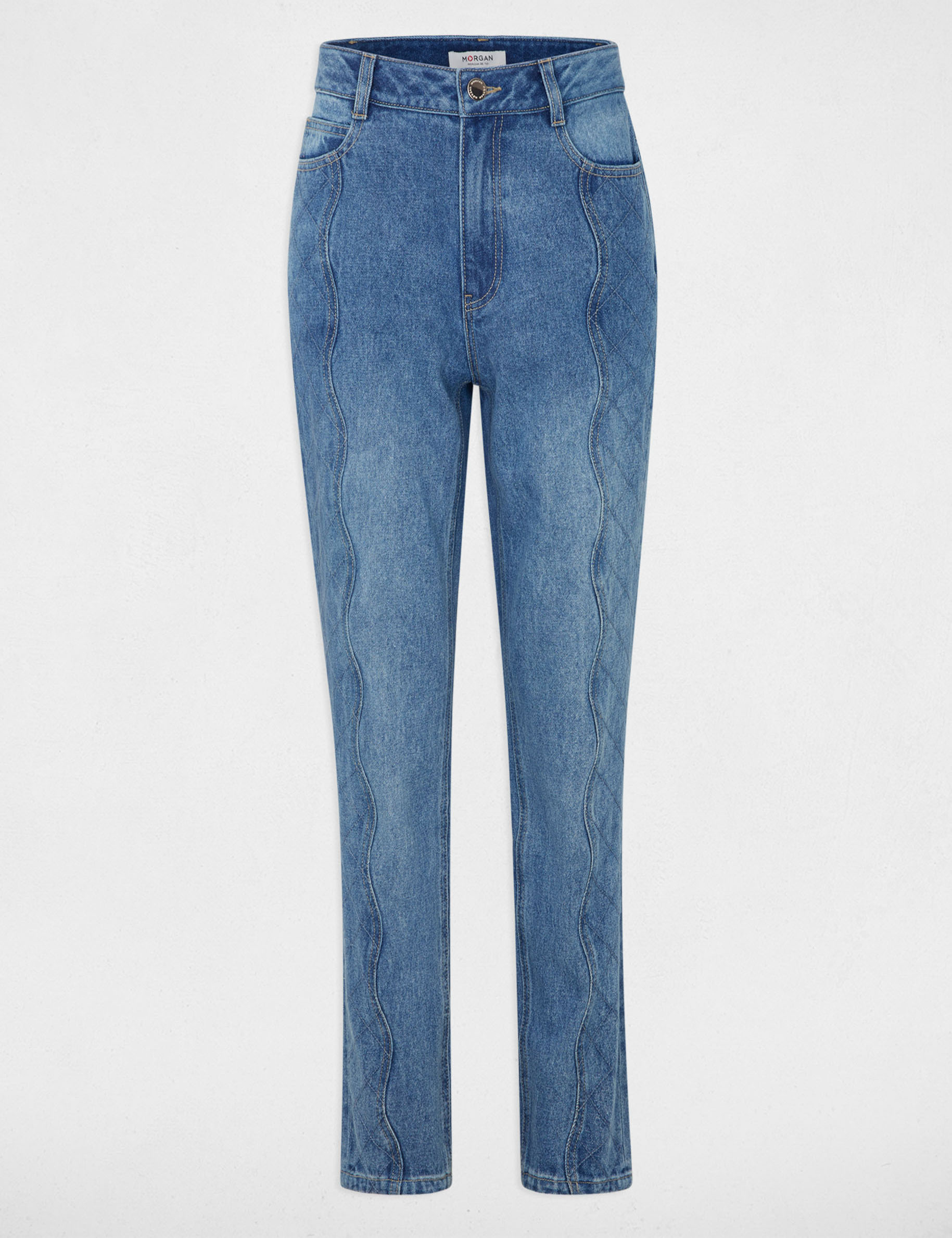 vaquero slim acolchado denim stone mujer Vaquero slim acolchado denim stone mujer