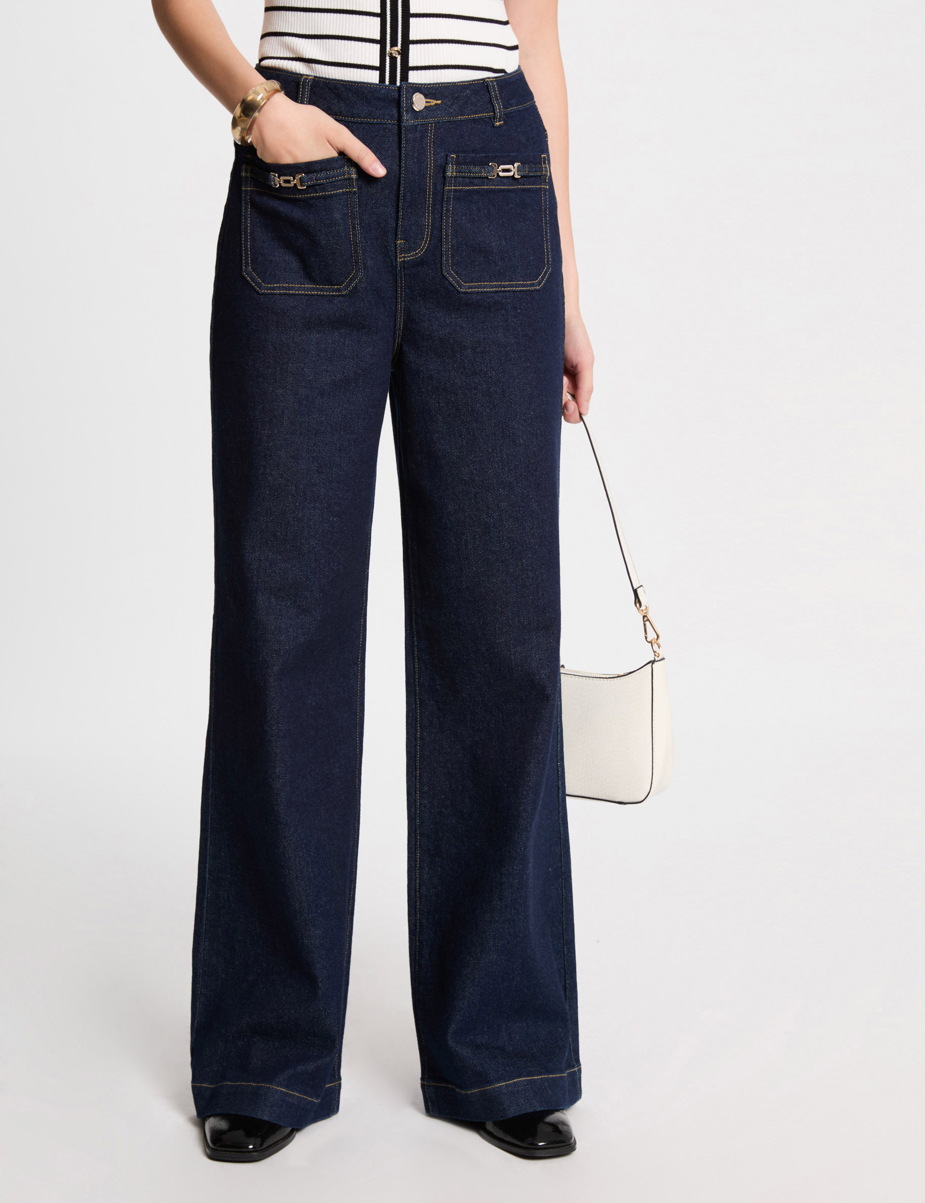 vaquero pernera ancha denim crudo mujer Vaquero pernera ancha denim crudo mujer