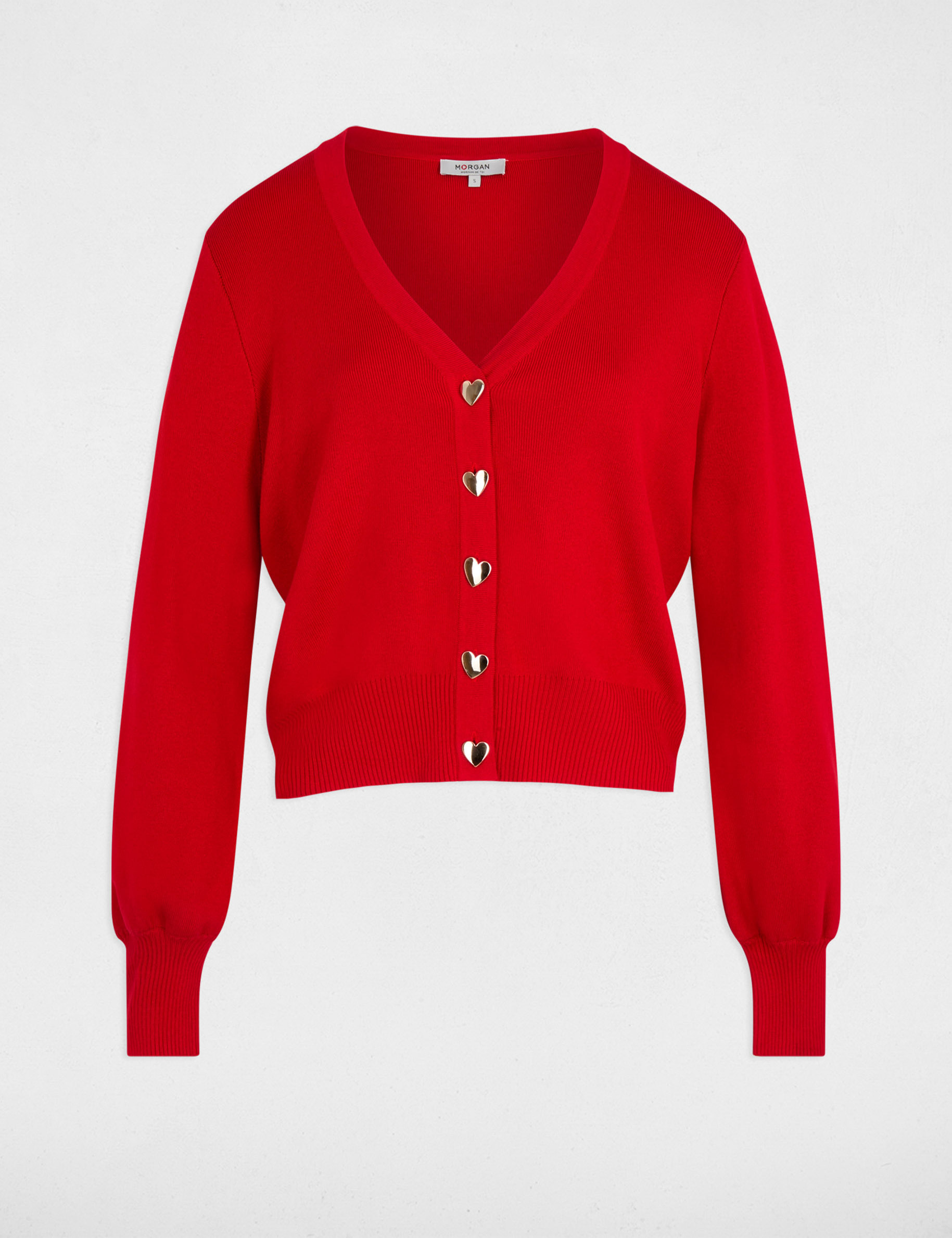 Chaleco ajustado cuello en v rojo mujer