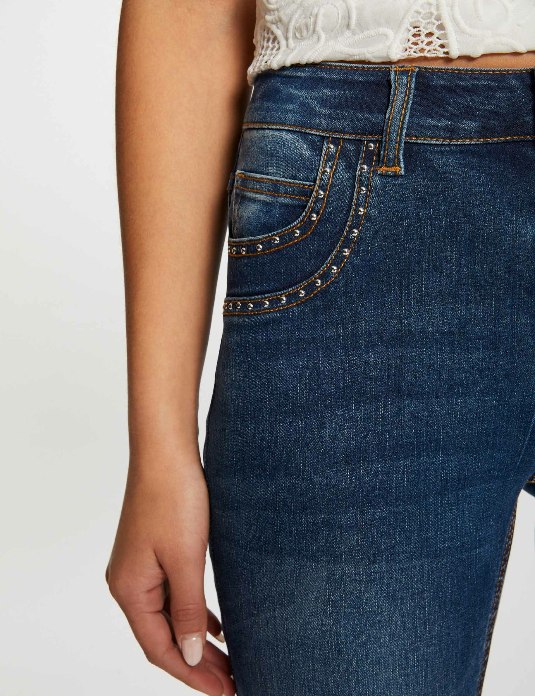 vaquero slim con tachuelas vaquero stone mujer Vaquero slim con tachuelas vaquero stone mujer