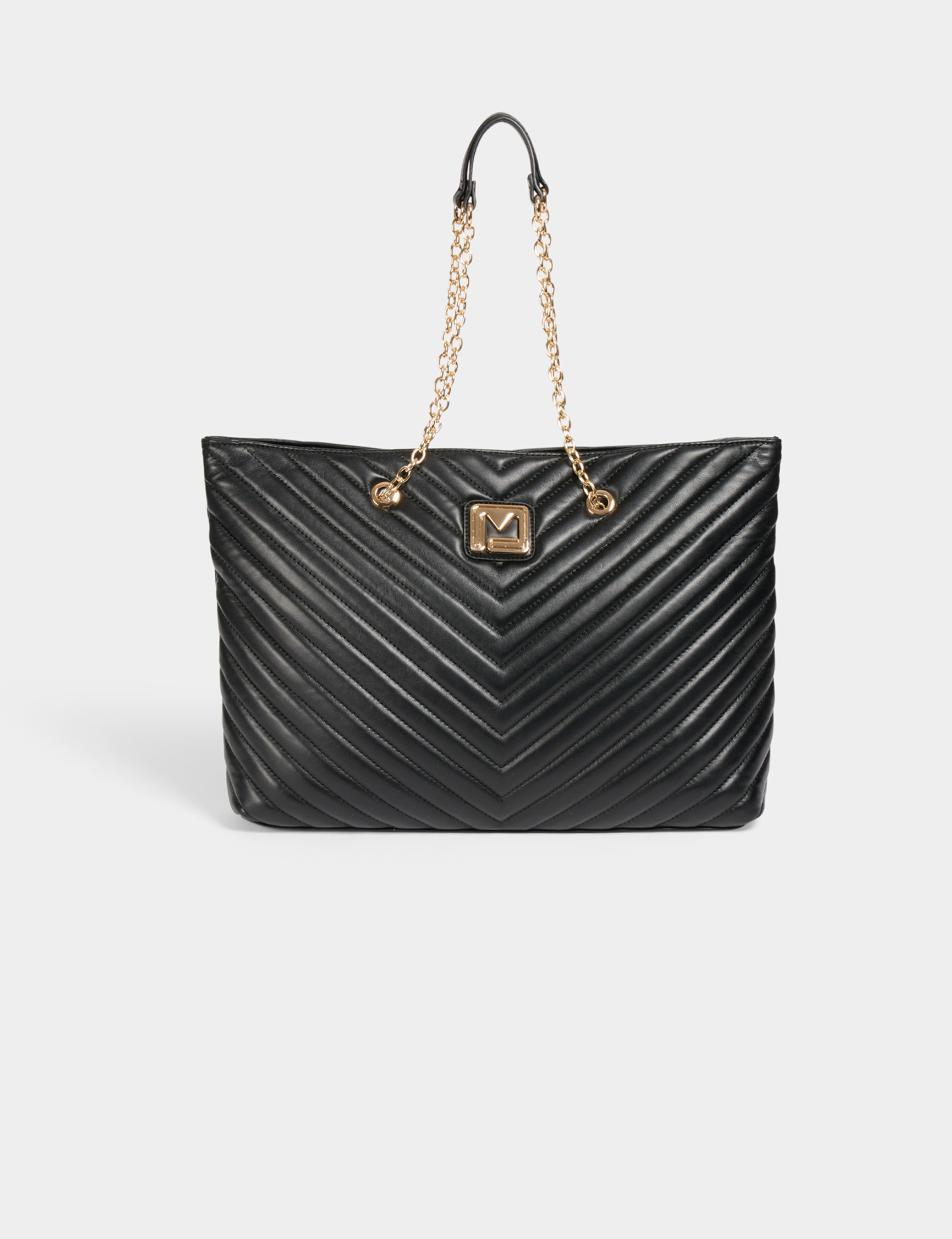 bolso shopper acolchado negro mujer Bolso shopper acolchado negro mujer