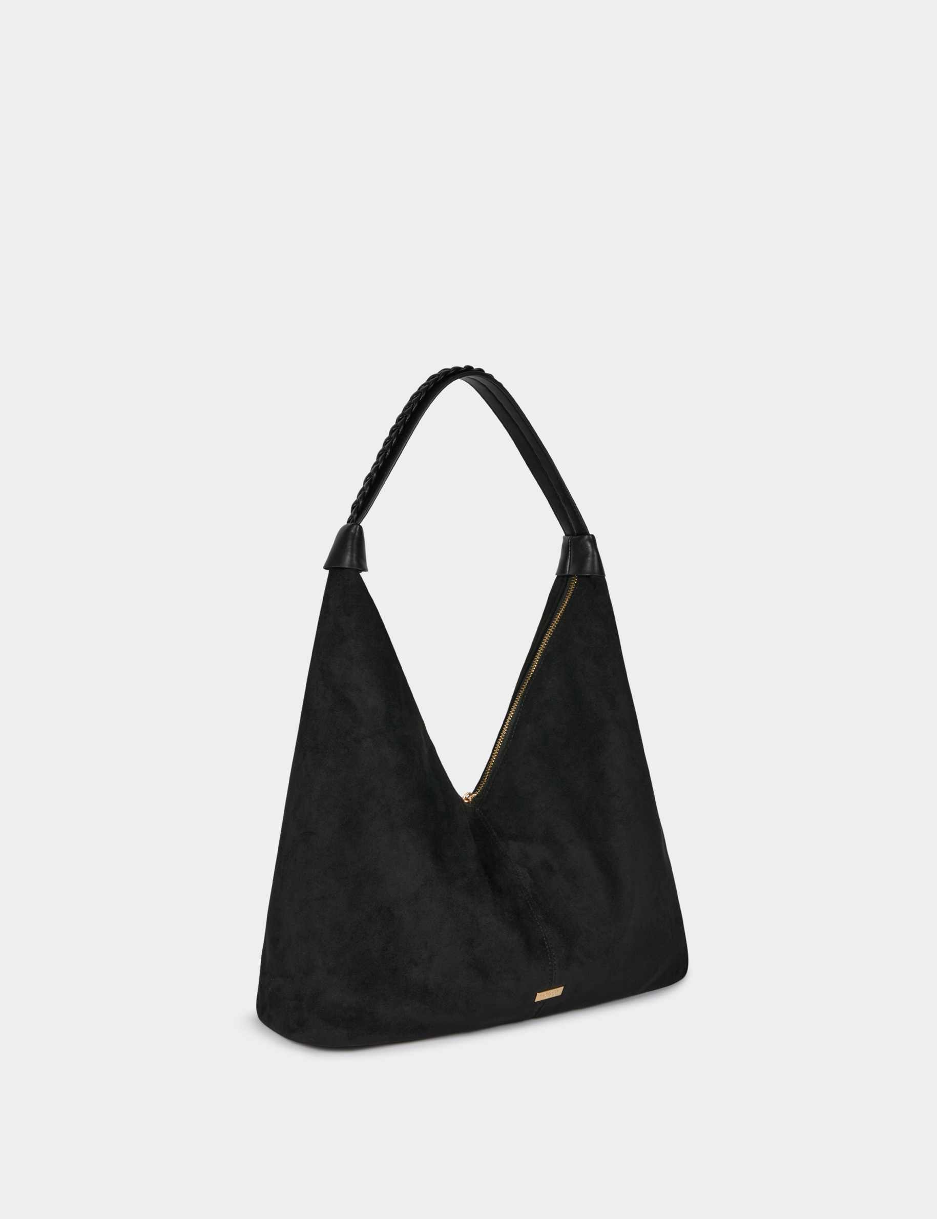 Bolso hobo de ante negro mujer