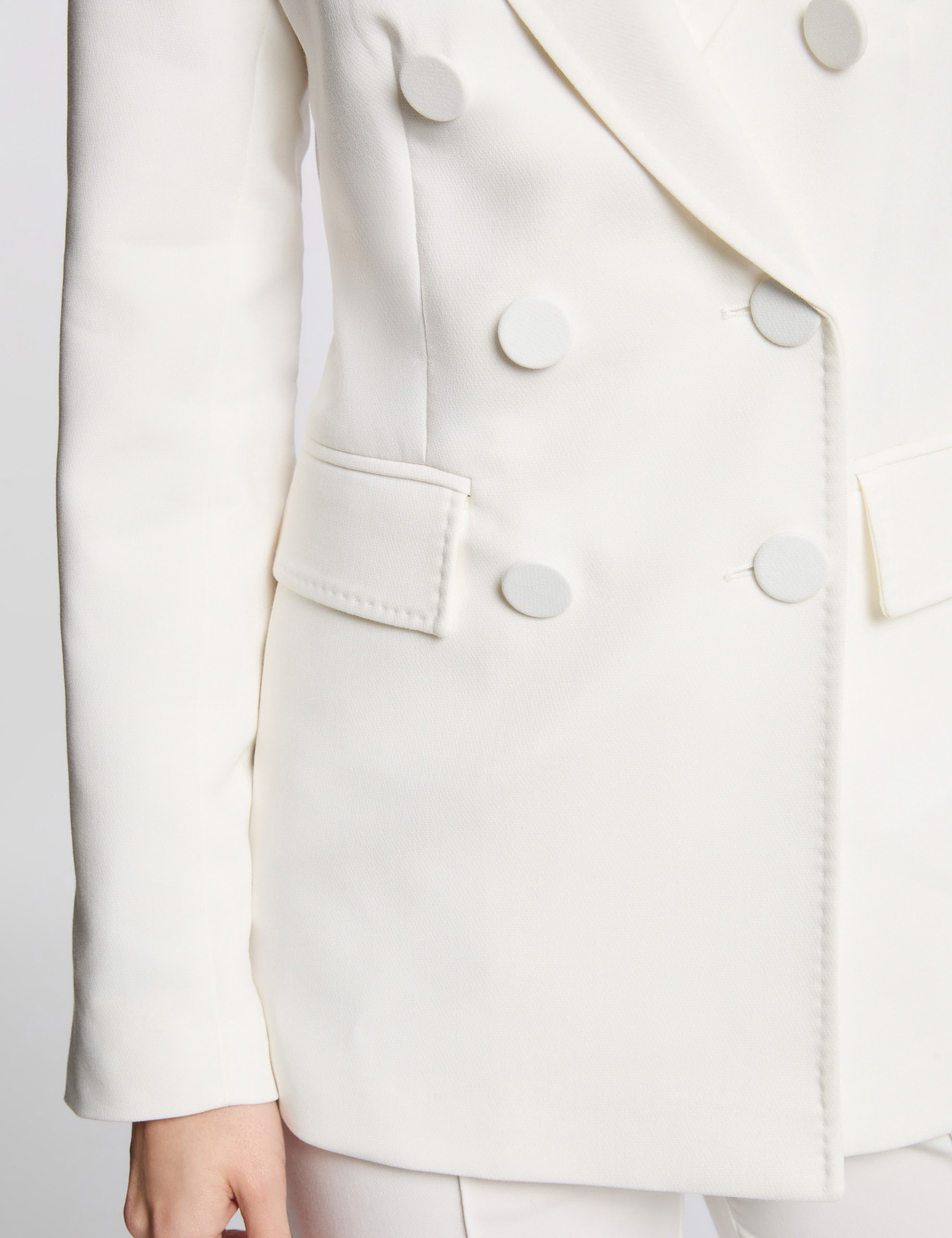 americana abotonada blanco mujer Americana abotonada blanco mujer