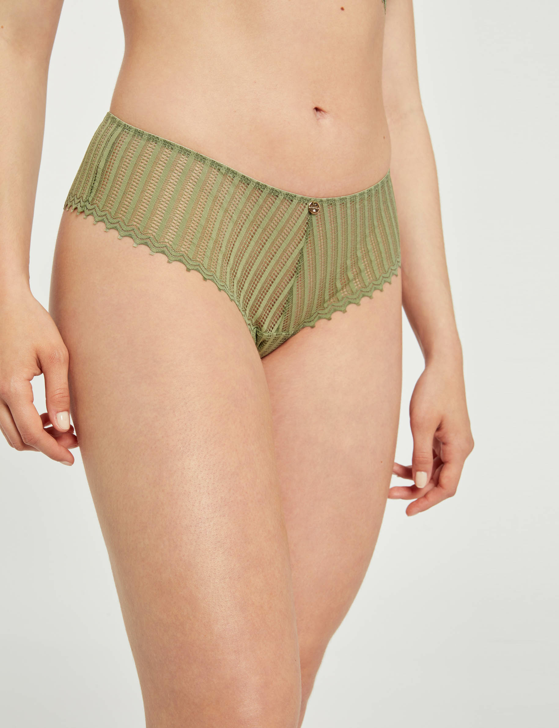 shorty de encaje verde caqui mujer Shorty de encaje verde caqui mujer