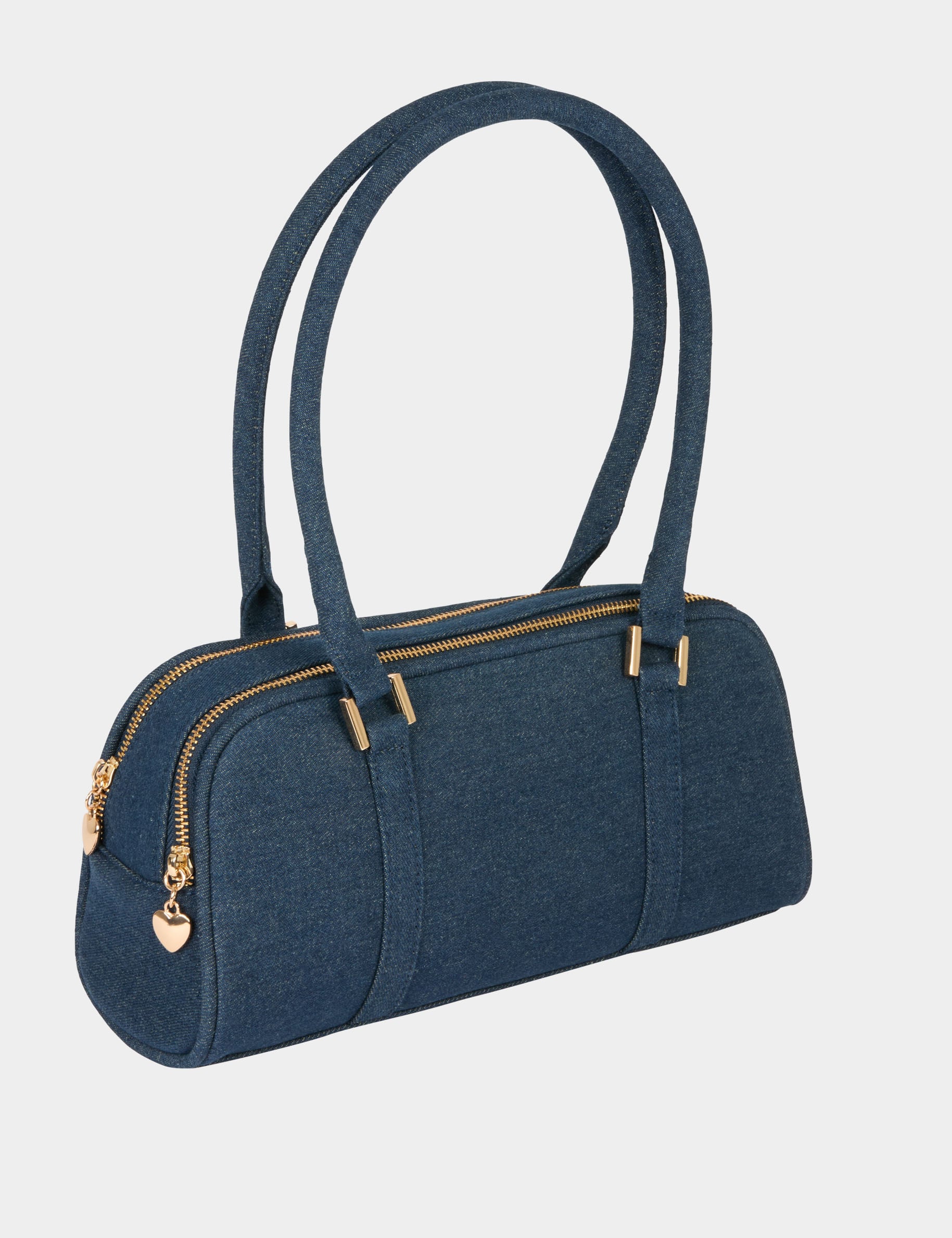 Bolso baguette de mezclilla denim stone mujer