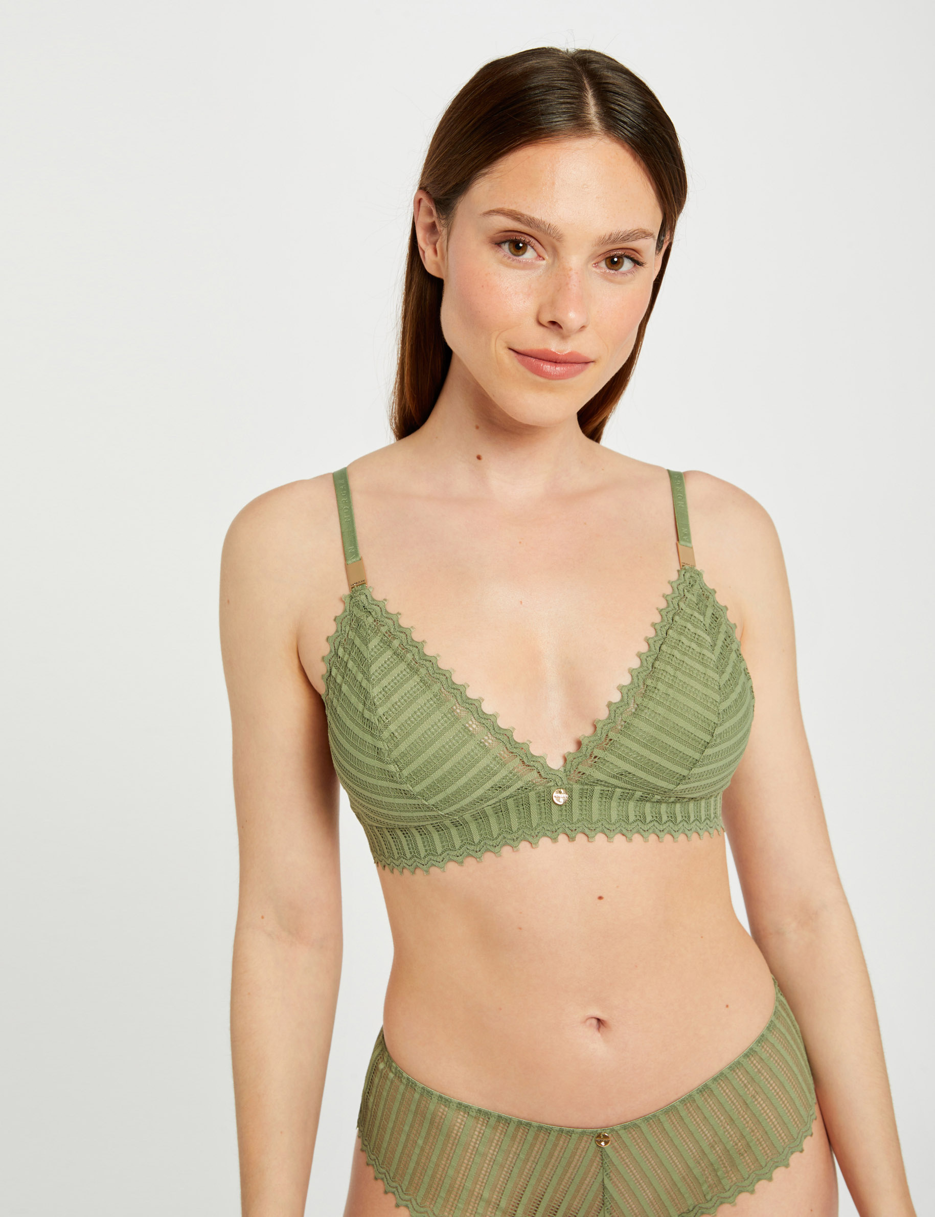 sujetador suave verde caqui mujer Sujetador suave verde caqui mujer