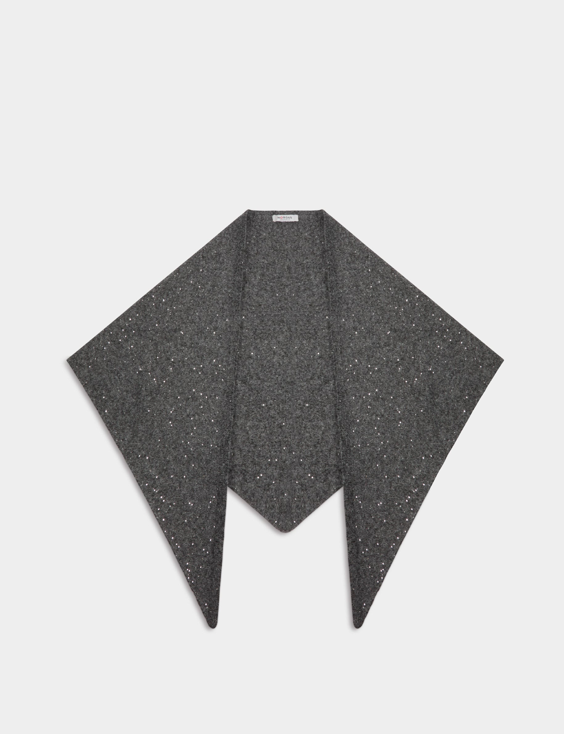 Pa&ntilde;uelo triangular gris moyen mujer