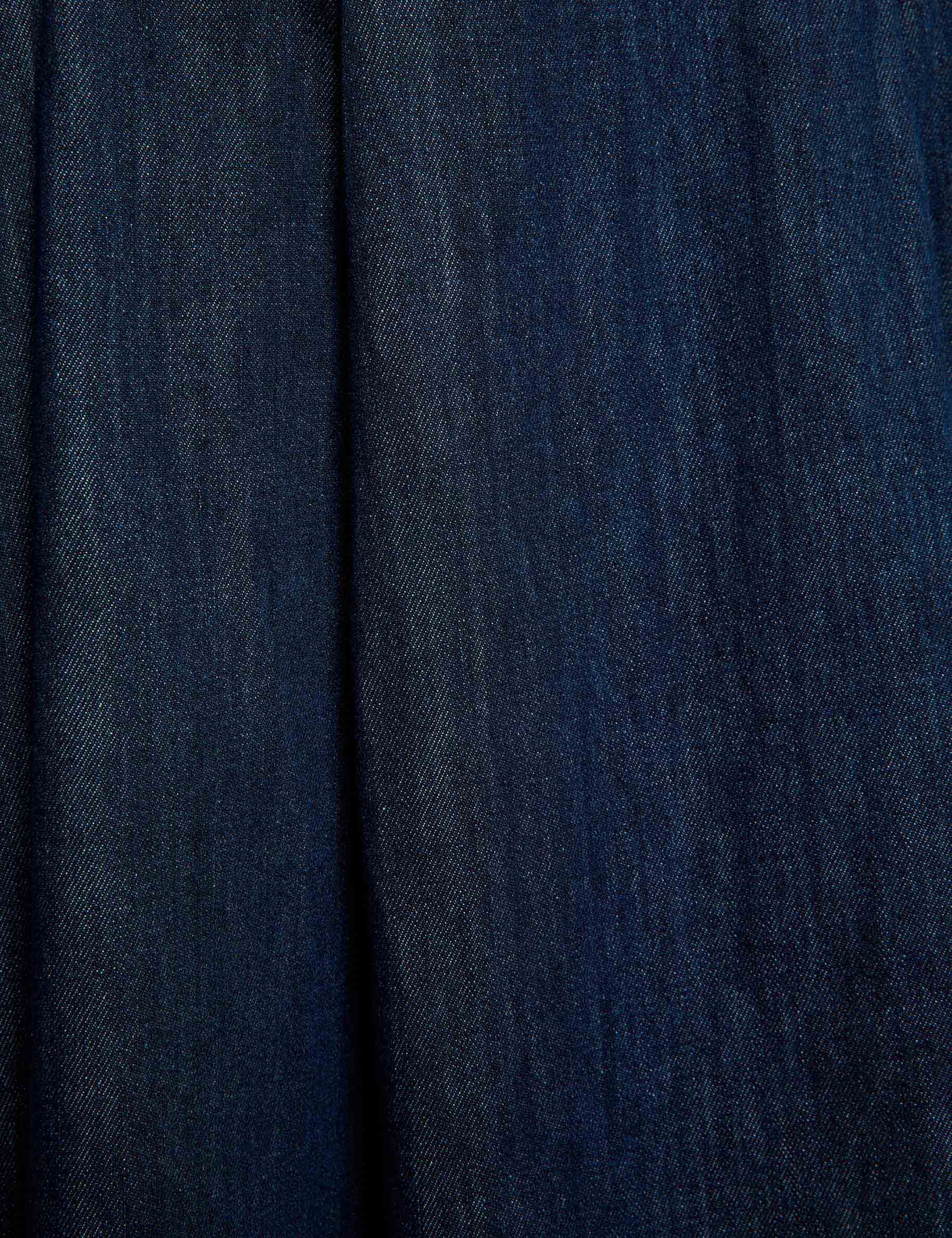 Falda larga evas&eacute; denim crudo mujer